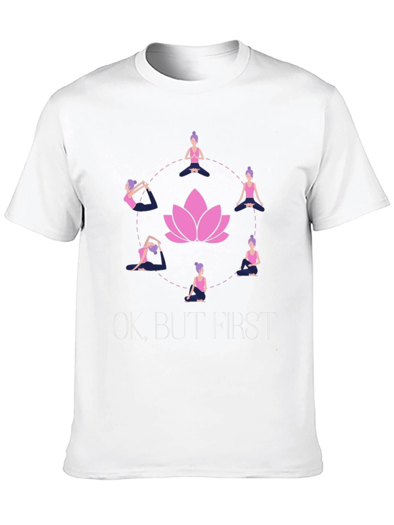 Yoga First T-Shirt - Lotus Design