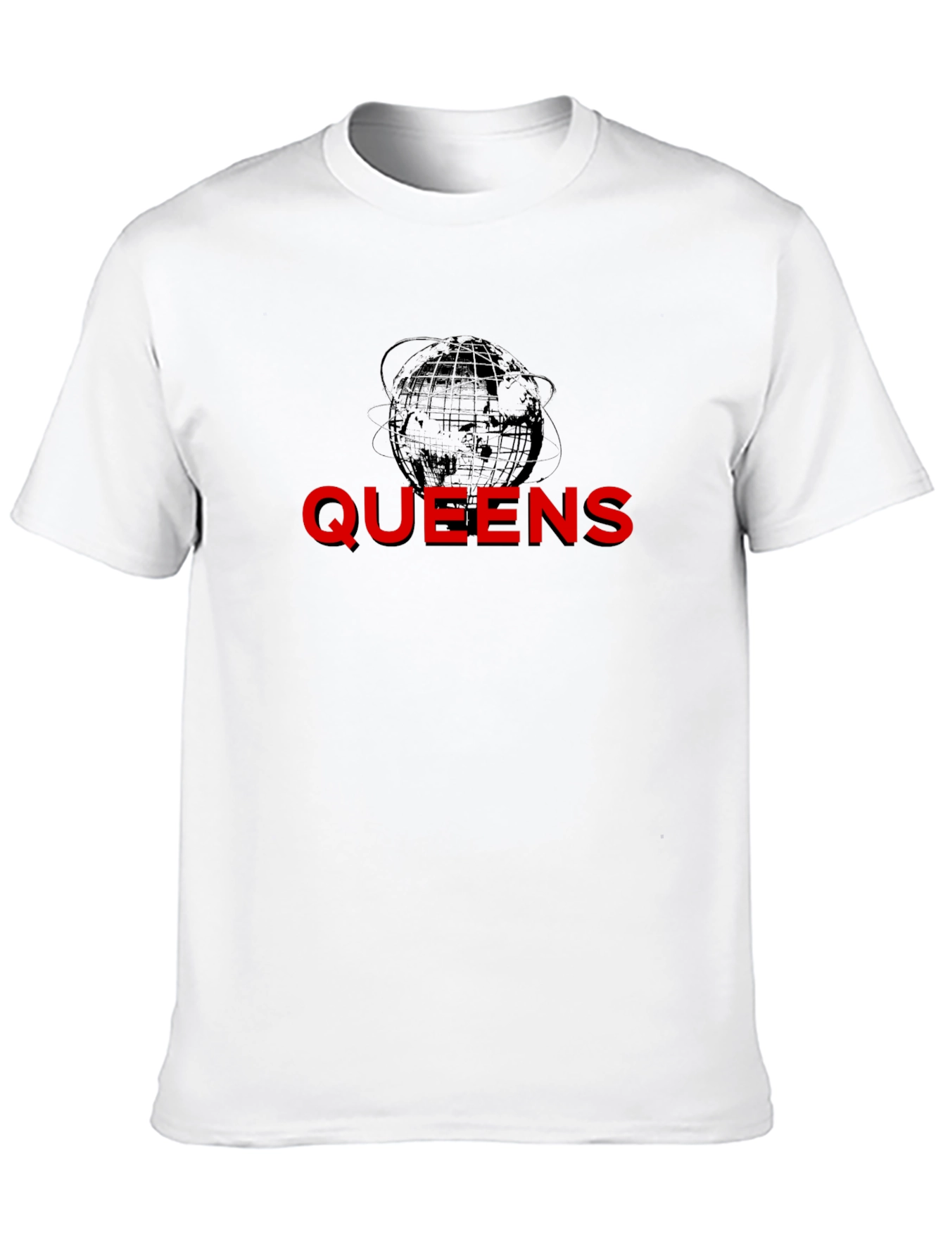 Queens Globe Graphic T-Shirt - Black