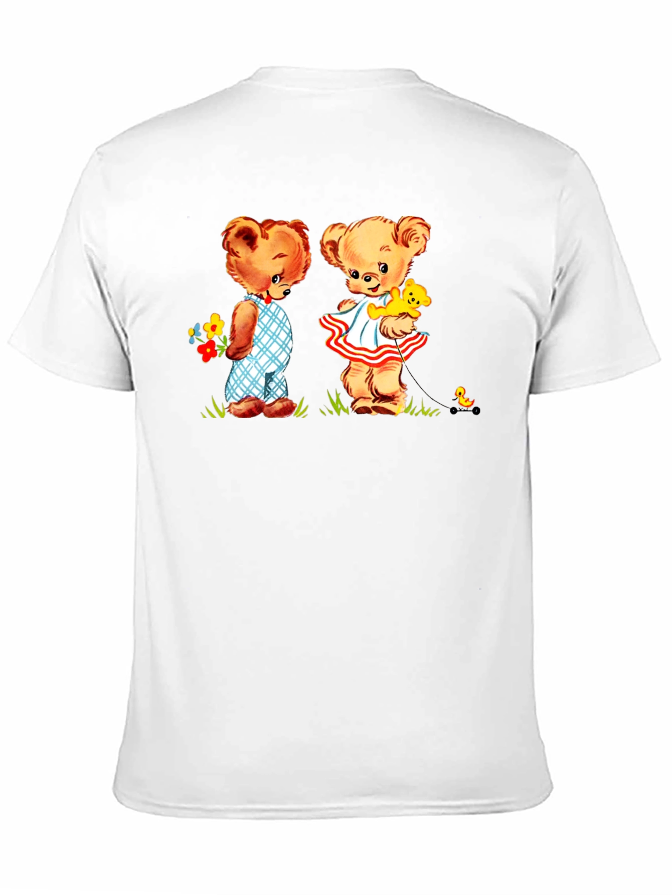 Teddy Bear Couple Black T-Shirt