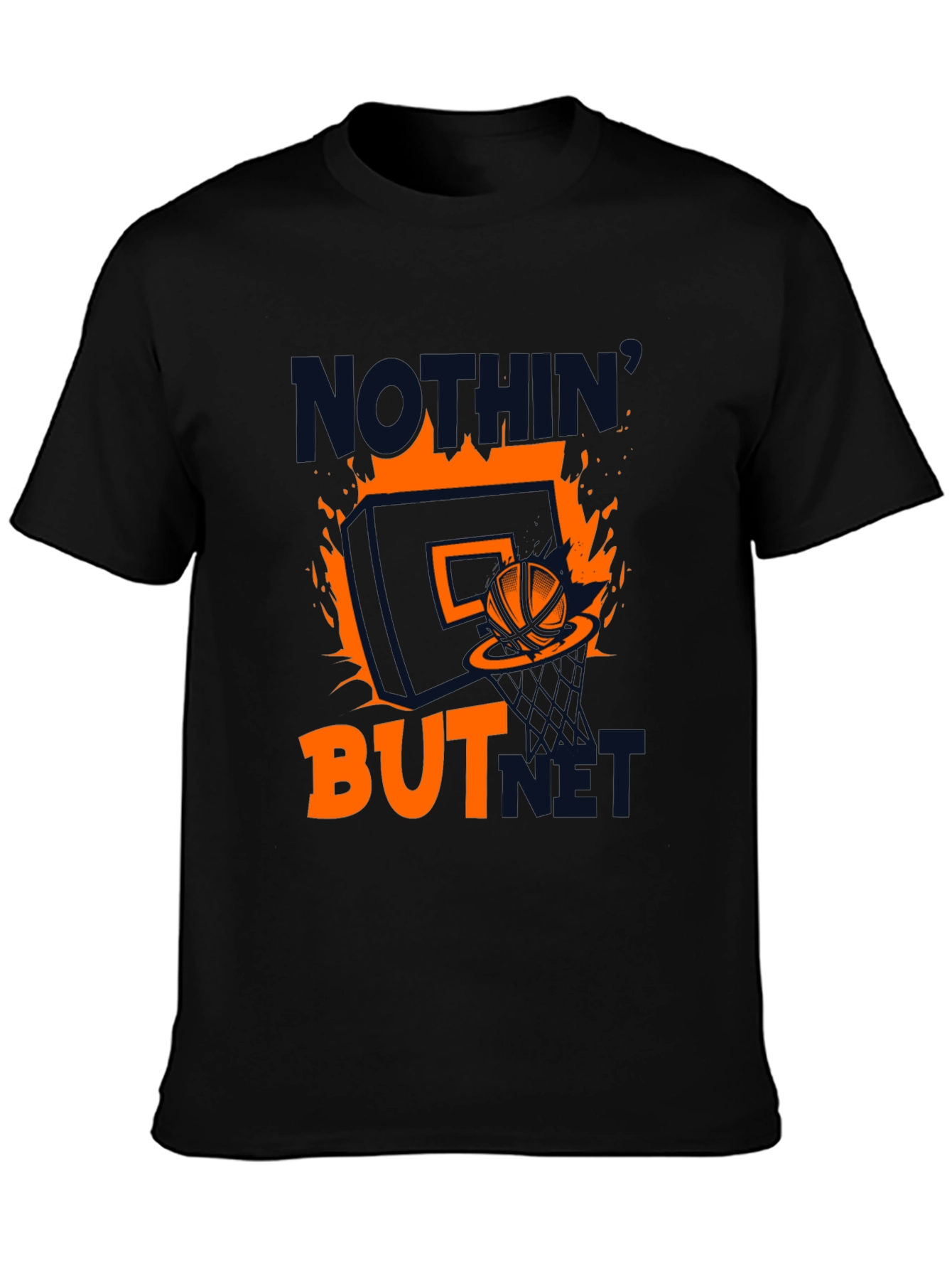 Nothin But Net Graphic T-Shirt - Basketball Fan Apparel
