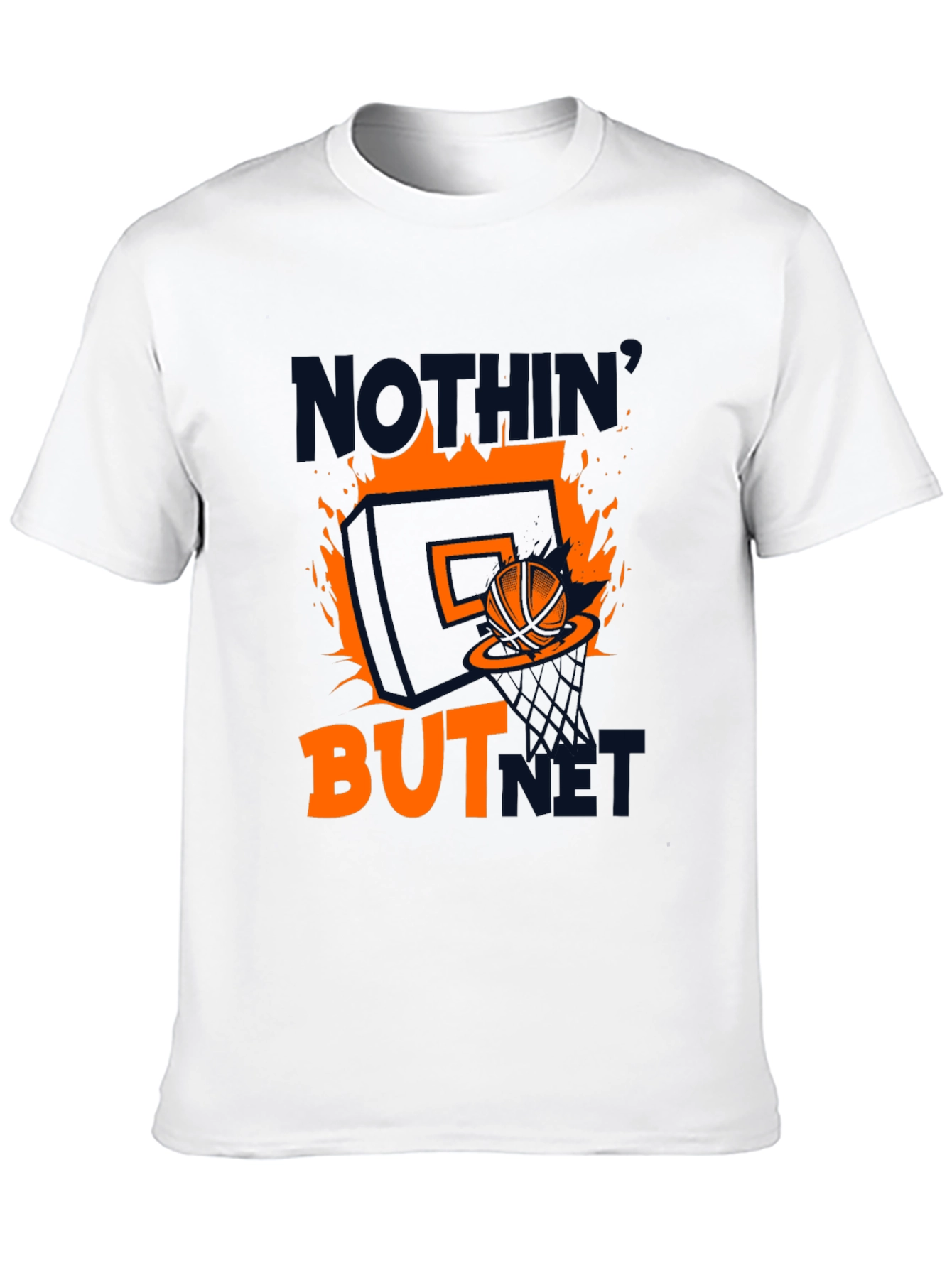 Nothin But Net Graphic T-Shirt - Basketball Fan Apparel