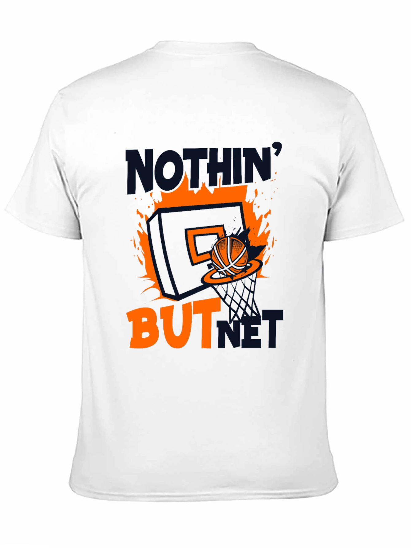 Nothin But Net Graphic T-Shirt - Basketball Fan Apparel
