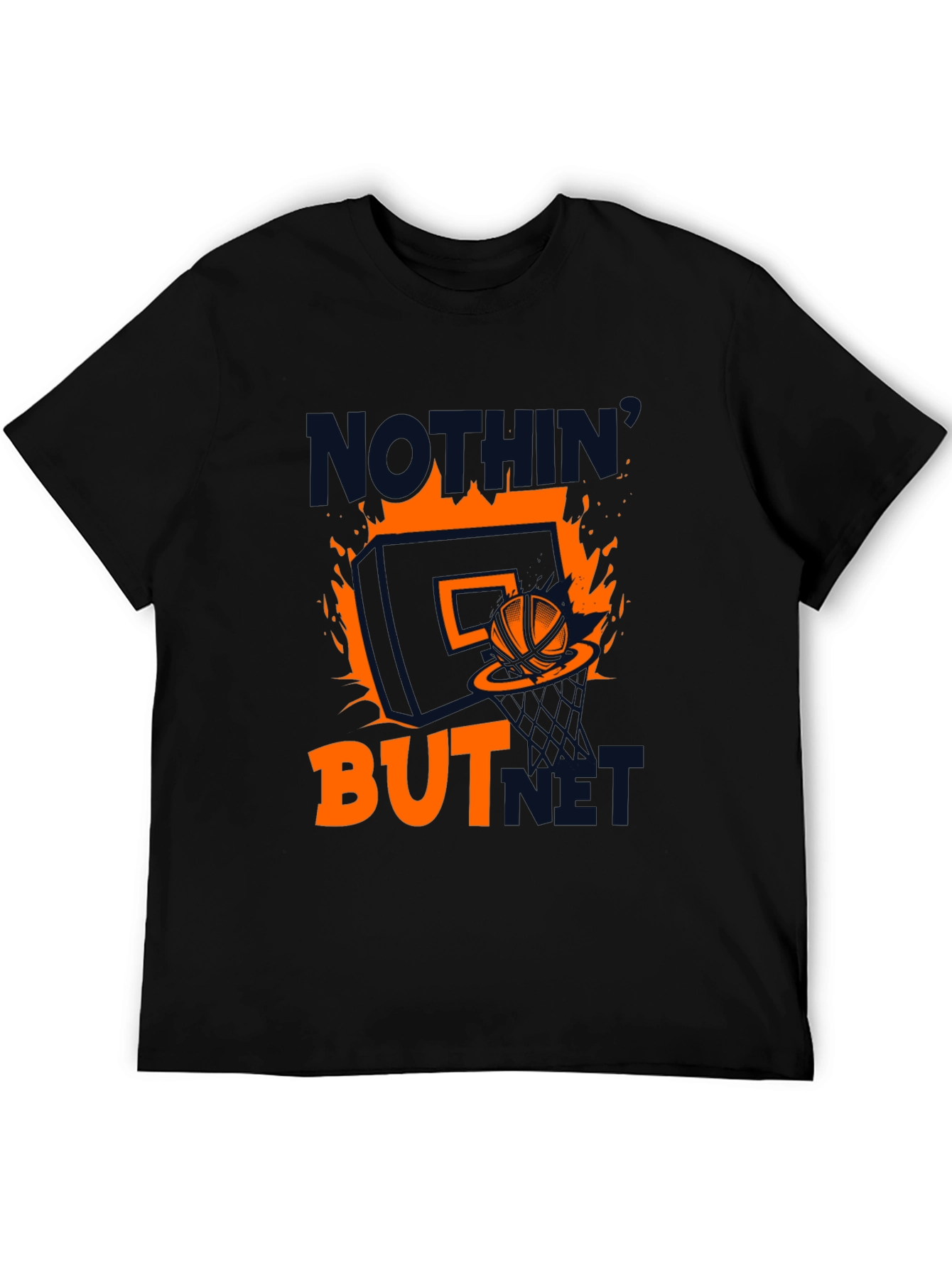 Nothin But Net Graphic T-Shirt - Basketball Fan Apparel
