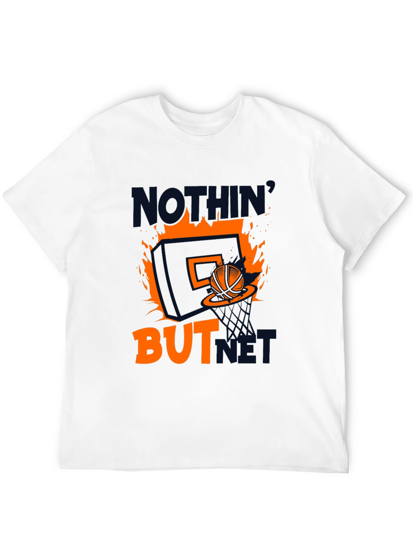 Nothin But Net Graphic T-Shirt - Basketball Fan Apparel