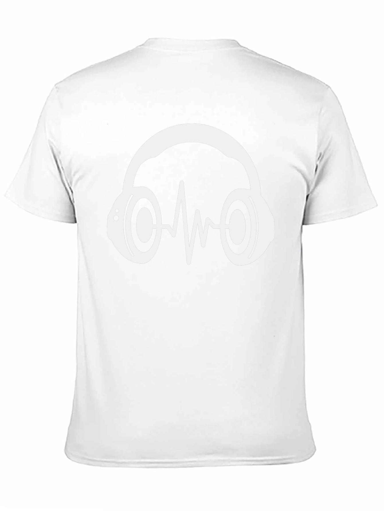 Music Lovers Black T-Shirt with Headphone Graphic