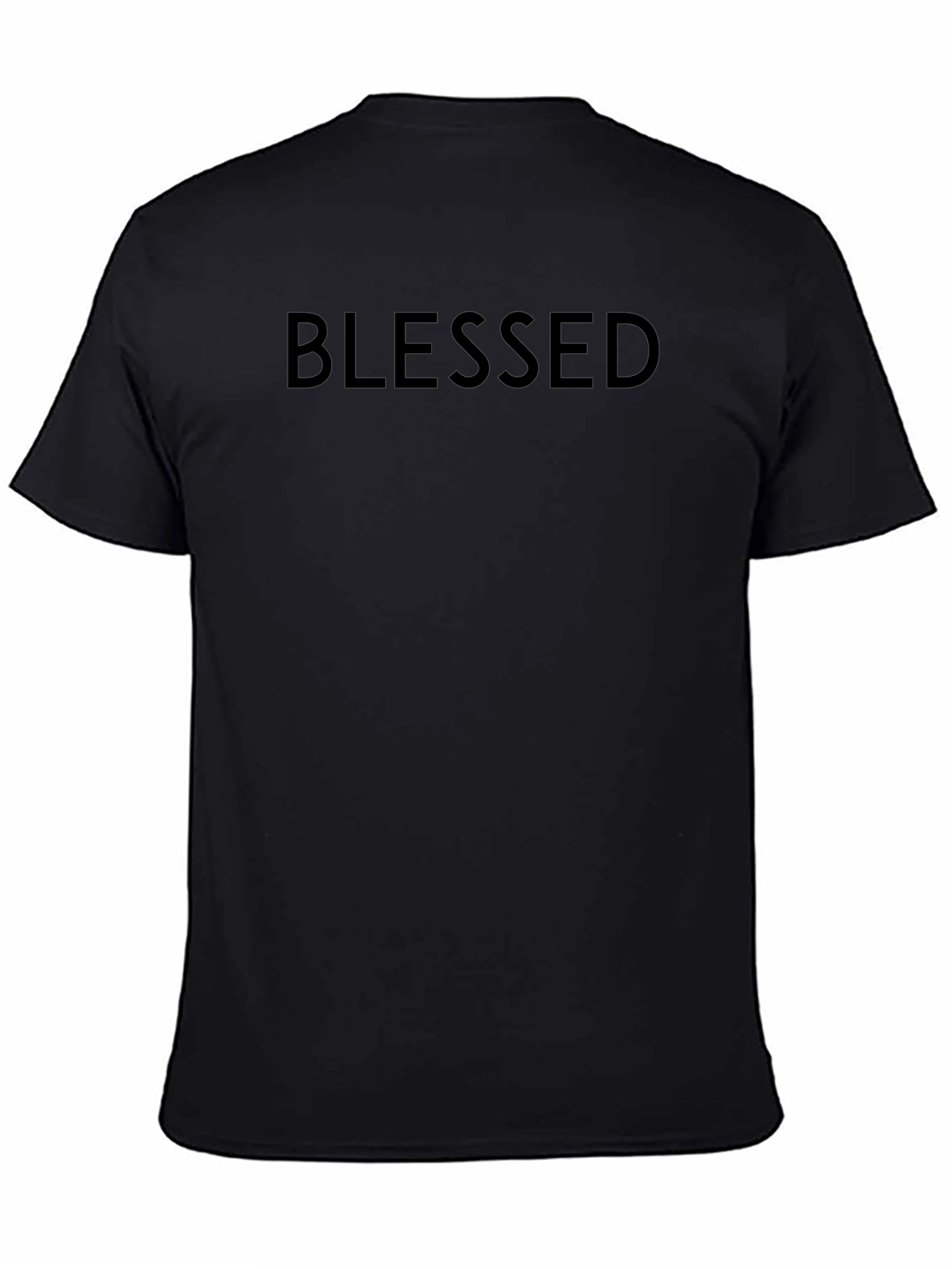 Blessed Black Graphic Tee - Minimalist Design