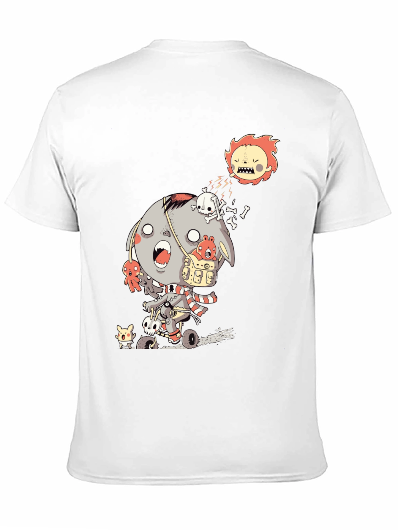 Zombie Cartoon Graphic Black T-Shirt
