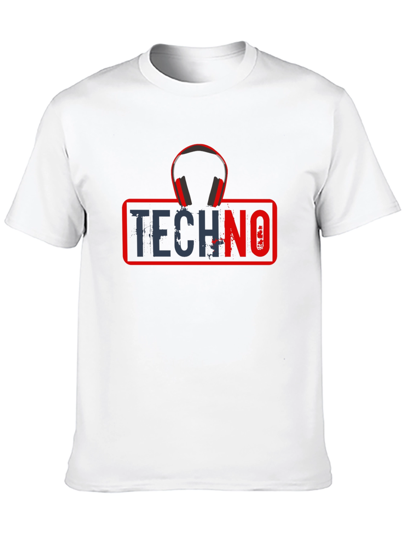 Techno Music T-Shirt with Headphone Graphic