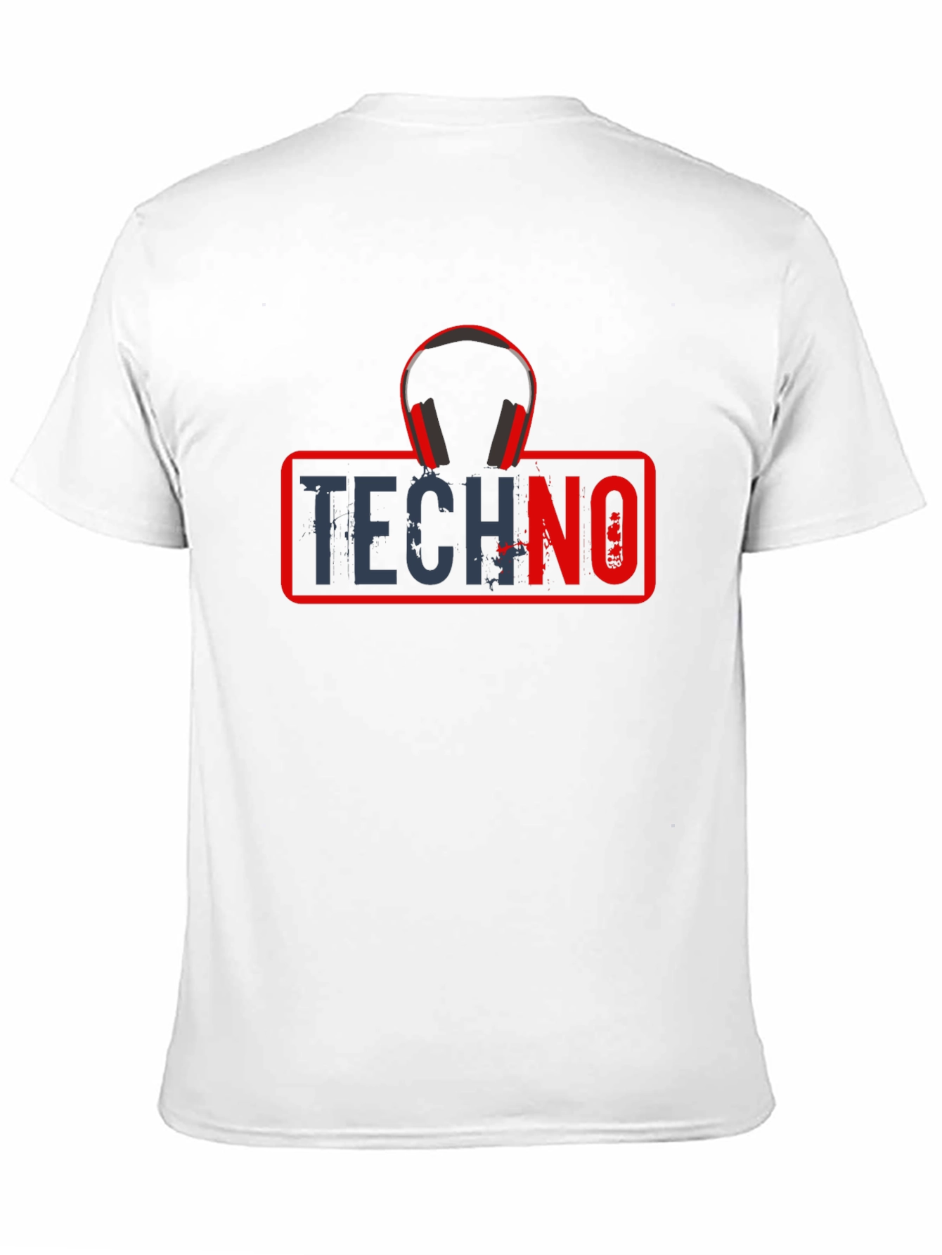 Techno Music T-Shirt with Headphone Graphic