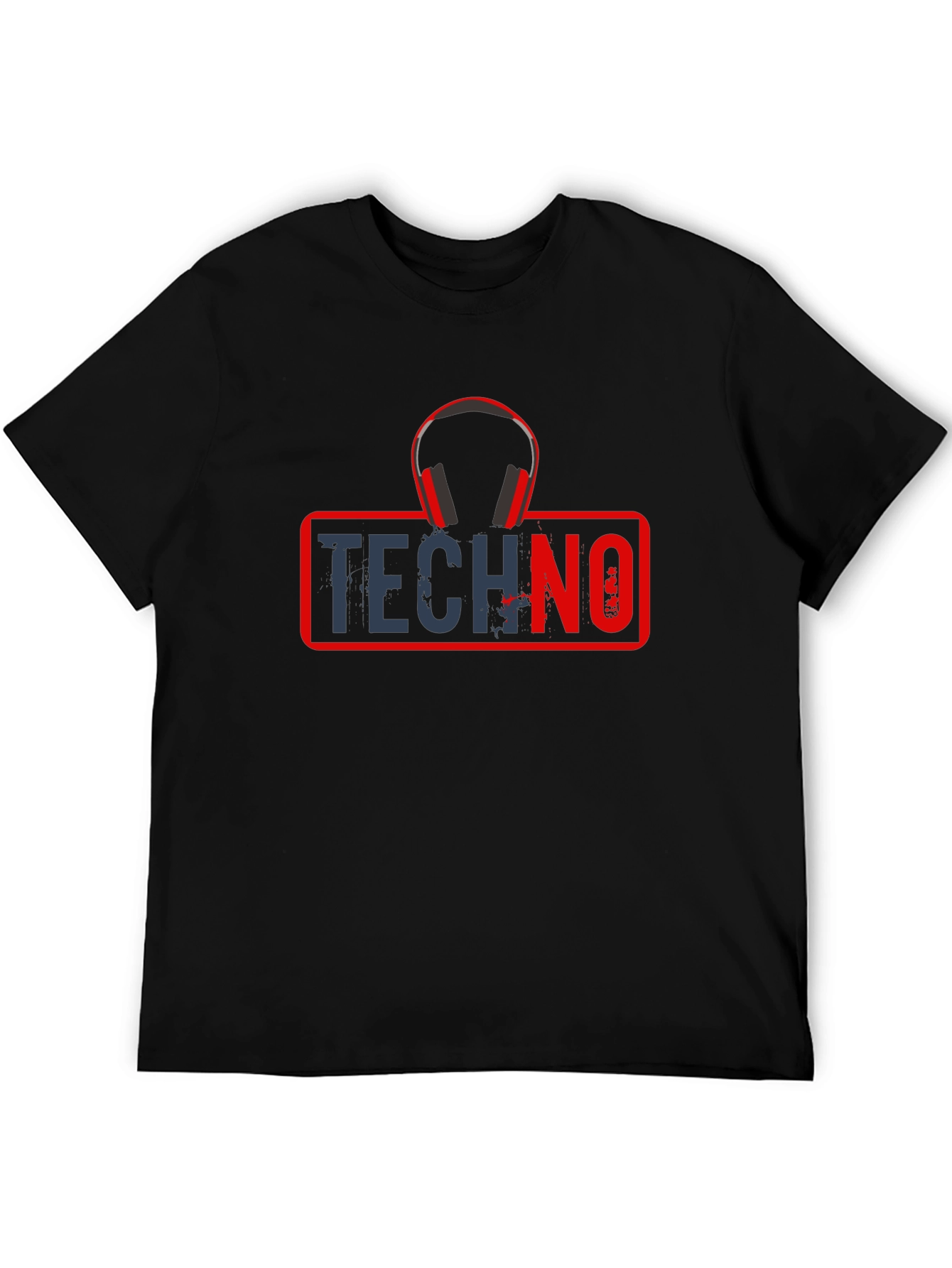Techno Music T-Shirt with Headphone Graphic