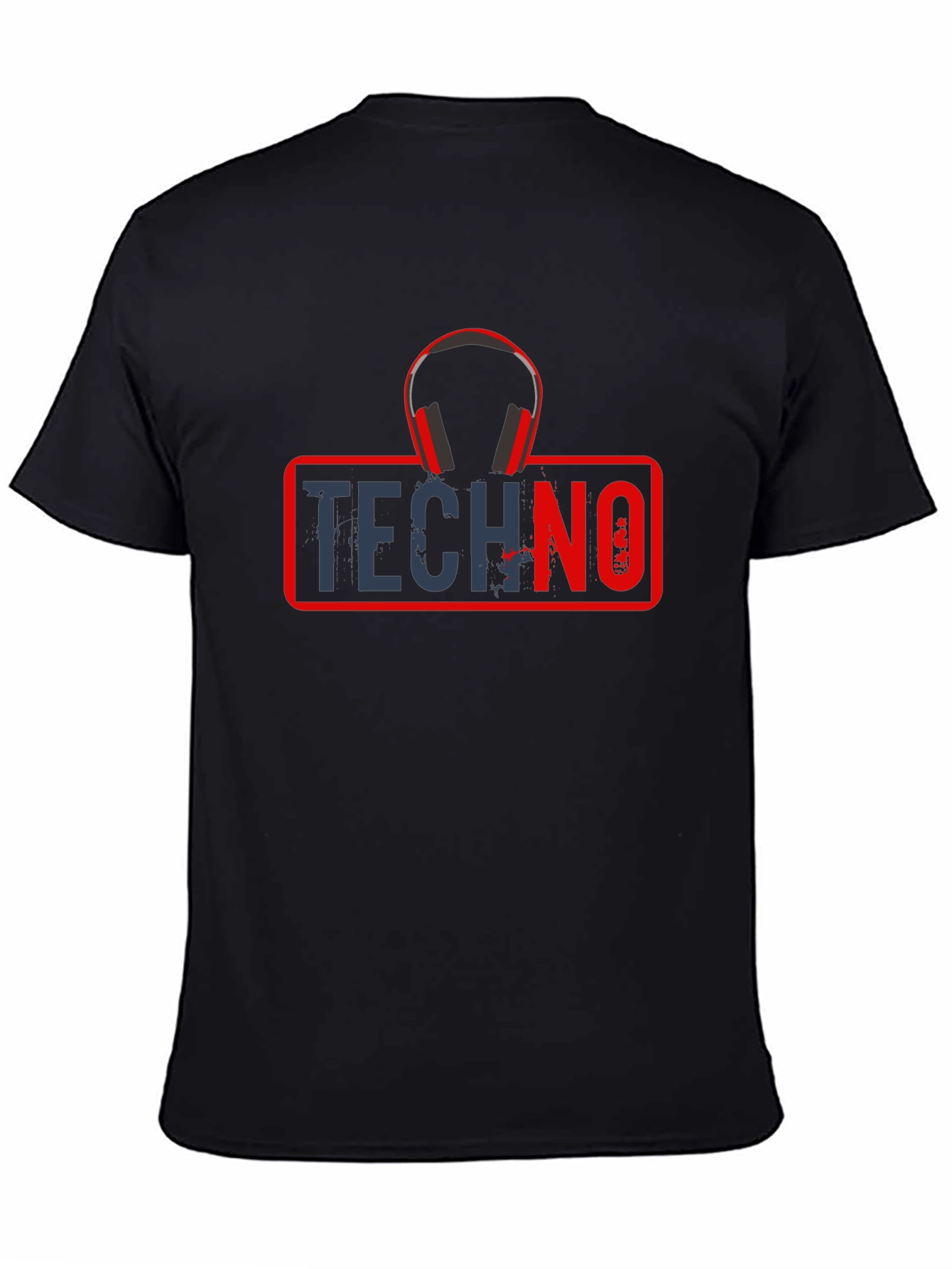 Techno Music T-Shirt with Headphone Graphic