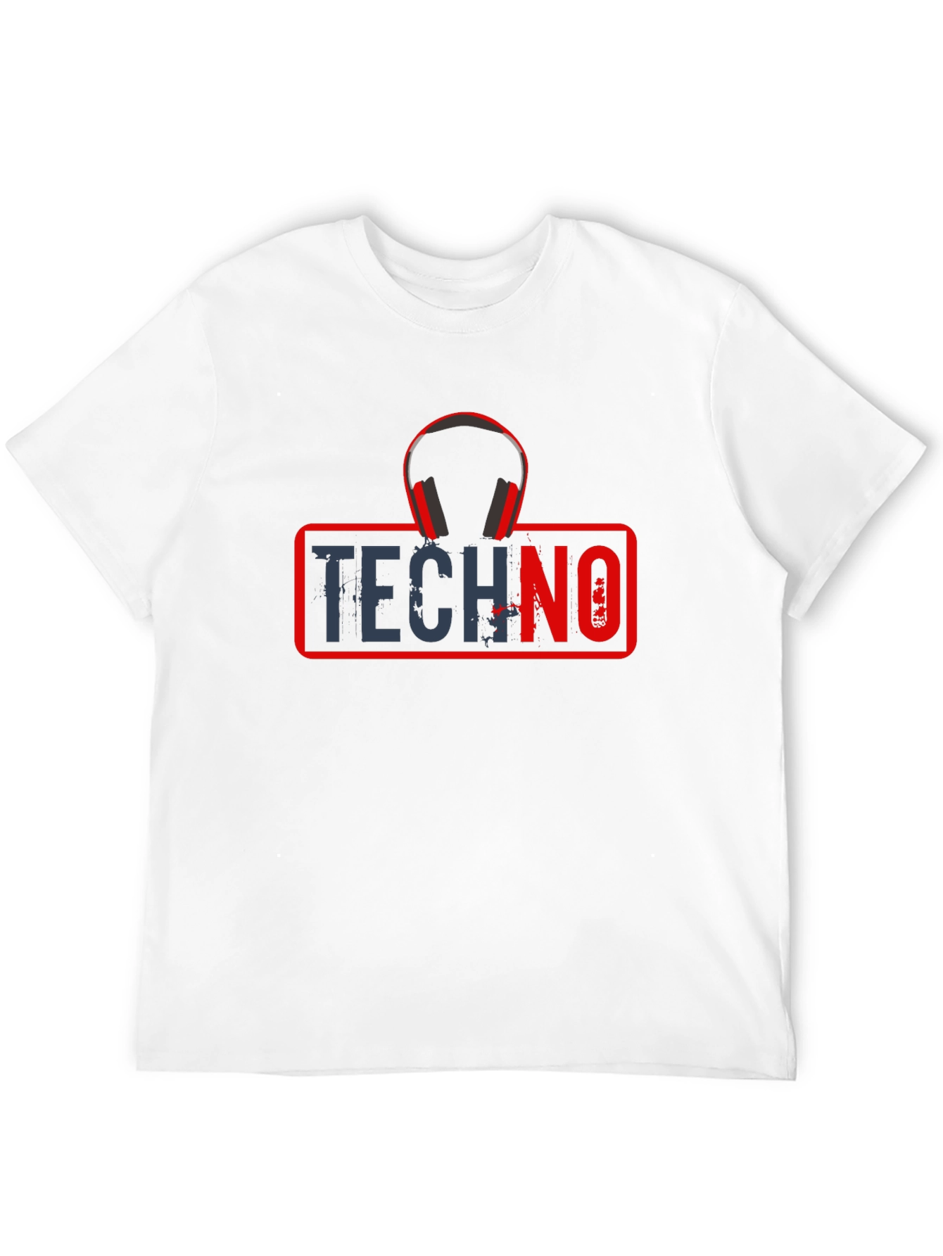 Techno Music T-Shirt with Headphone Graphic