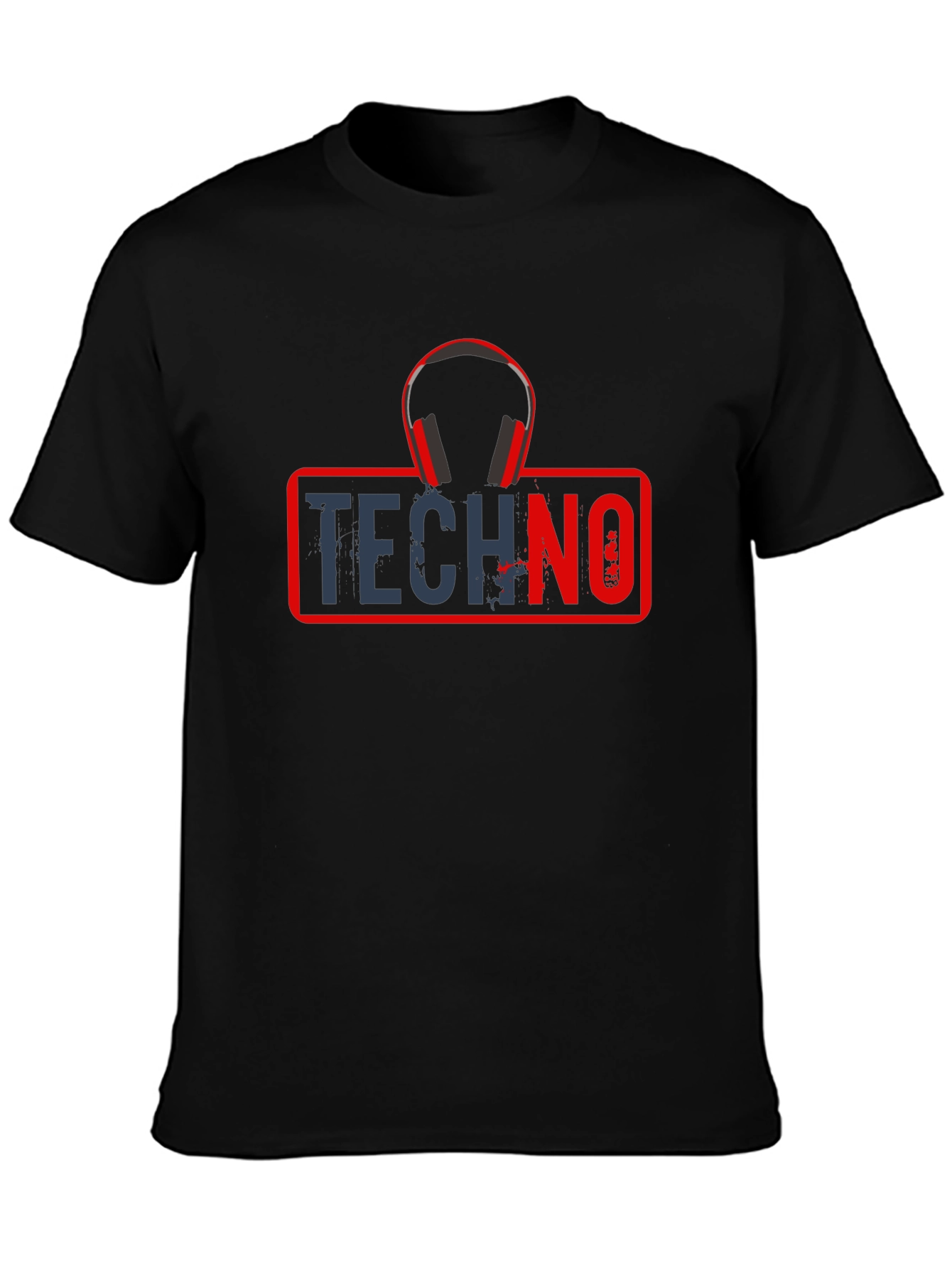 Techno Music T-Shirt with Headphone Graphic