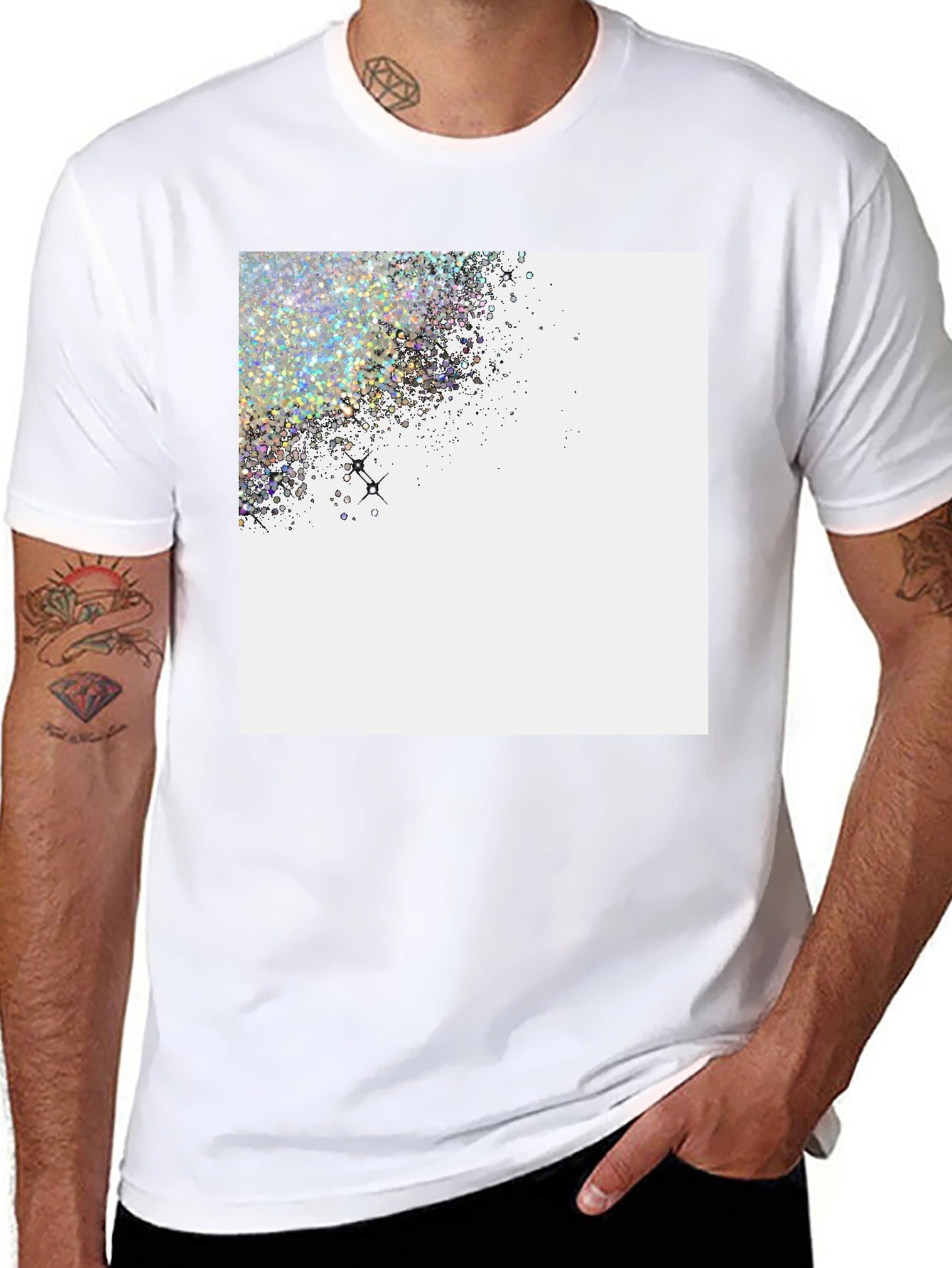 Sparkling Glitter Design Tee