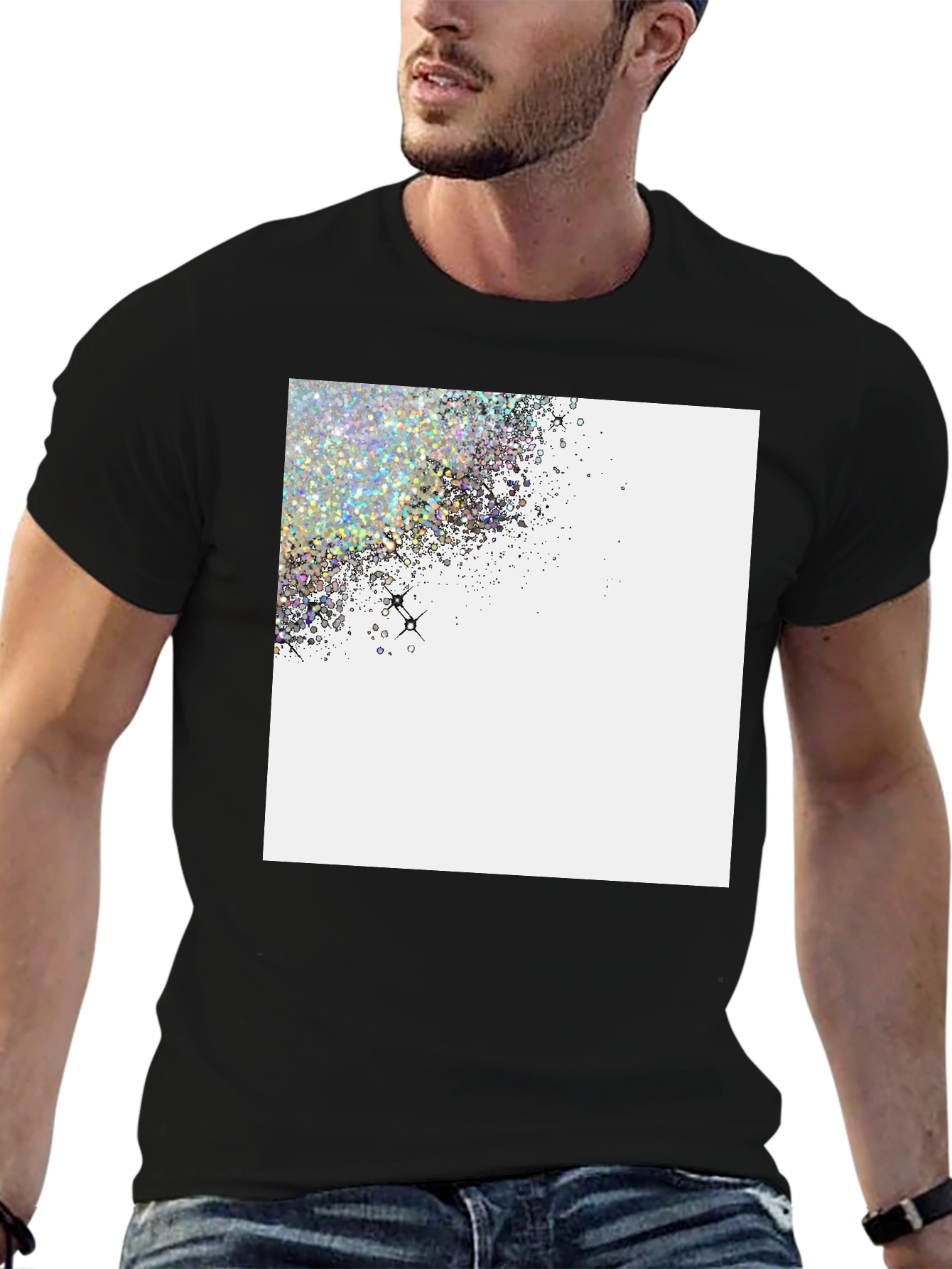 Sparkling Glitter Design Tee