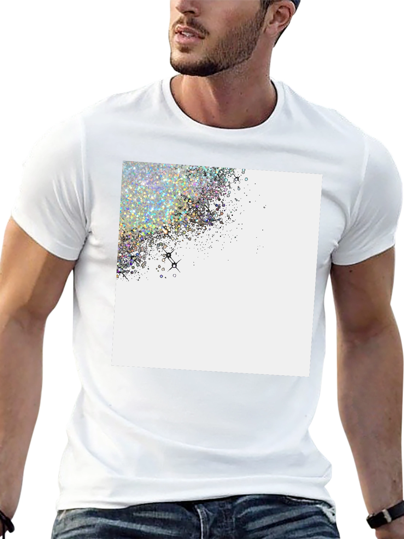 Sparkling Glitter Design Tee