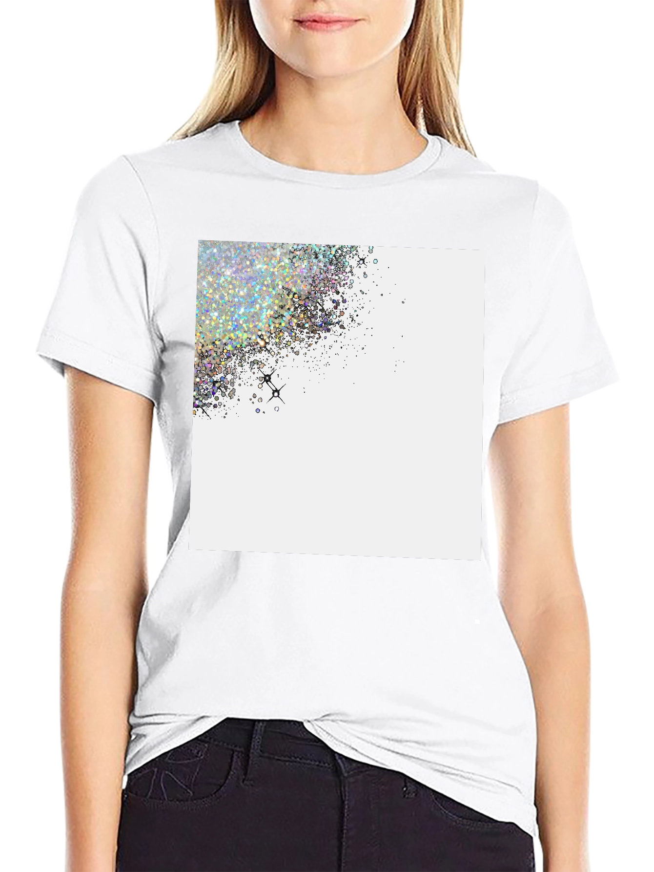 Sparkling Glitter Design Tee