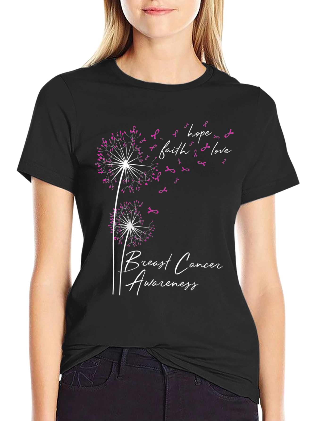 Breast Cancer Awareness Dandelion T-Shirt