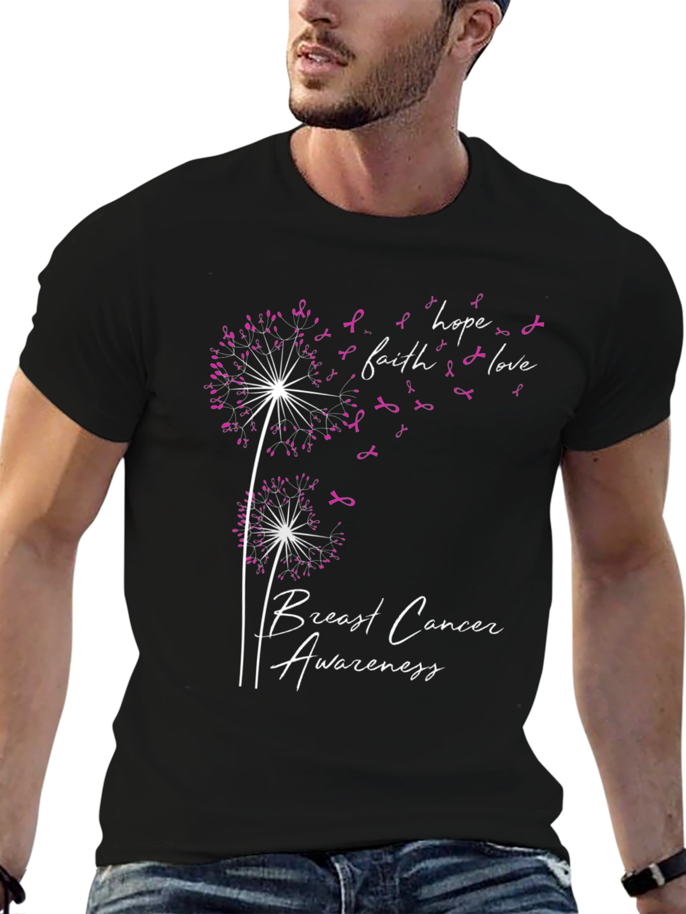 Breast Cancer Awareness Dandelion T-Shirt