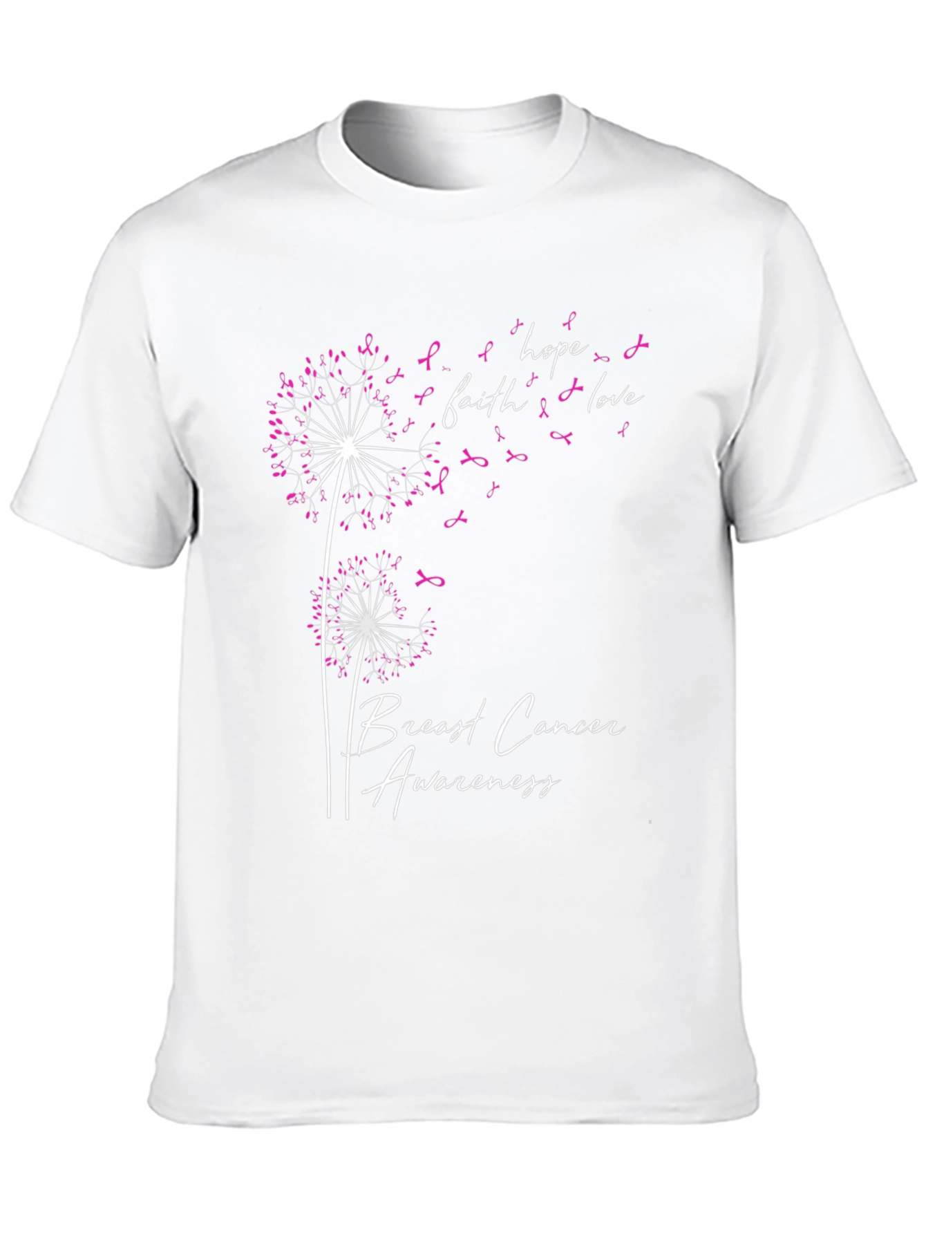 Breast Cancer Awareness Dandelion T-Shirt