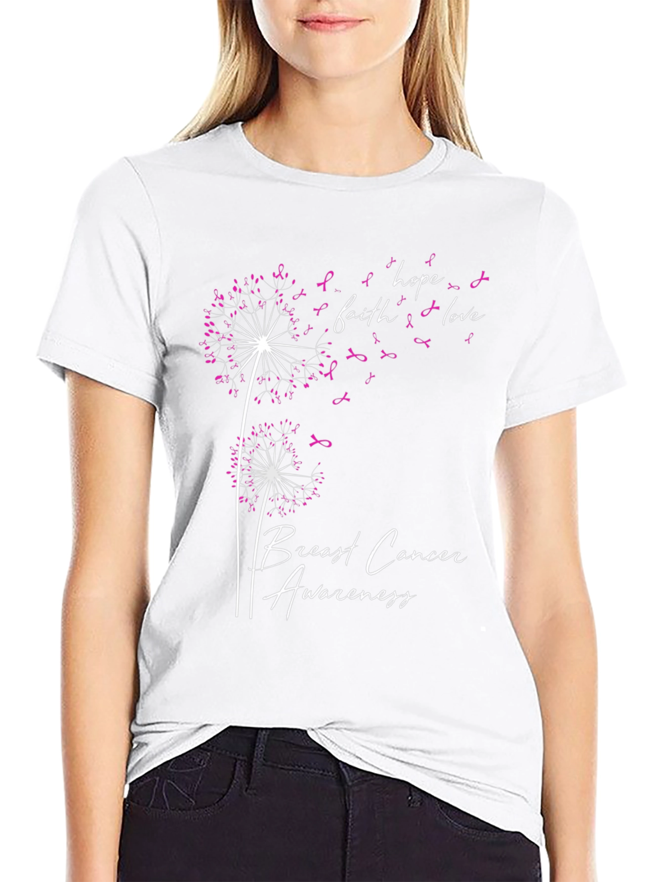 Breast Cancer Awareness Dandelion T-Shirt