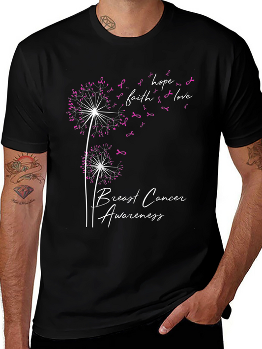 Breast Cancer Awareness Dandelion T-Shirt