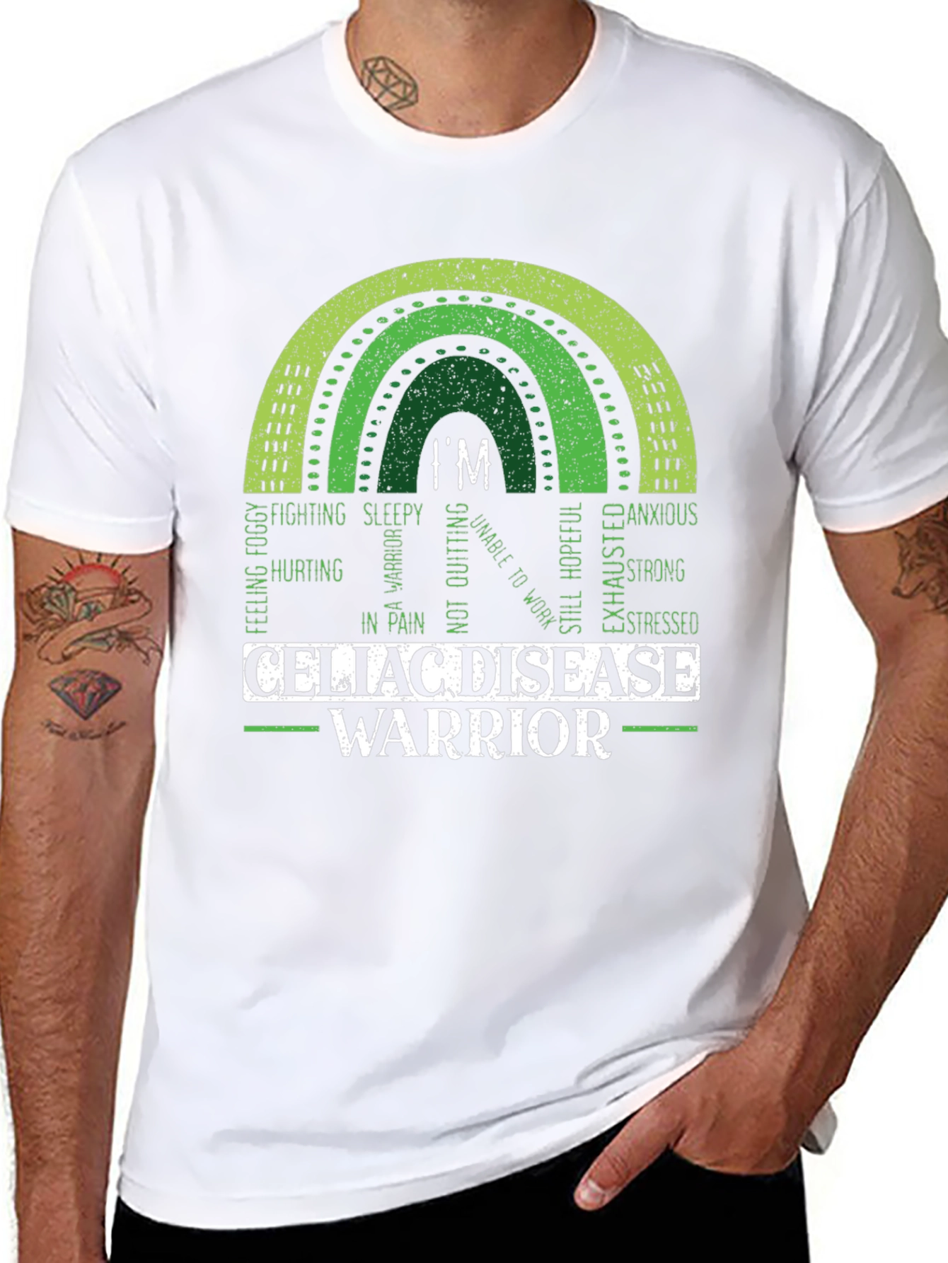 Celiac Disease Warrior Rainbow T-Shirt