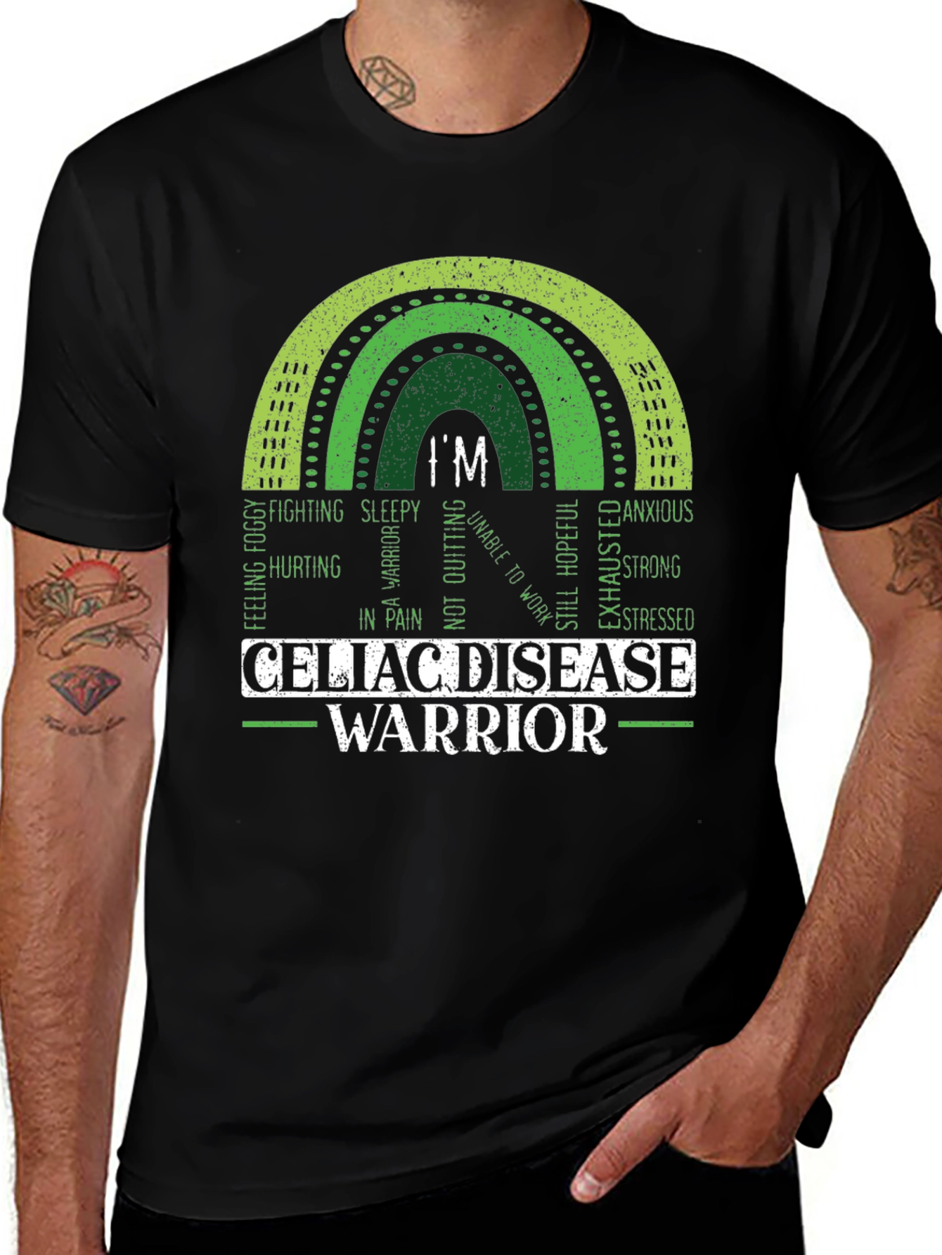 Celiac Disease Warrior Rainbow T-Shirt