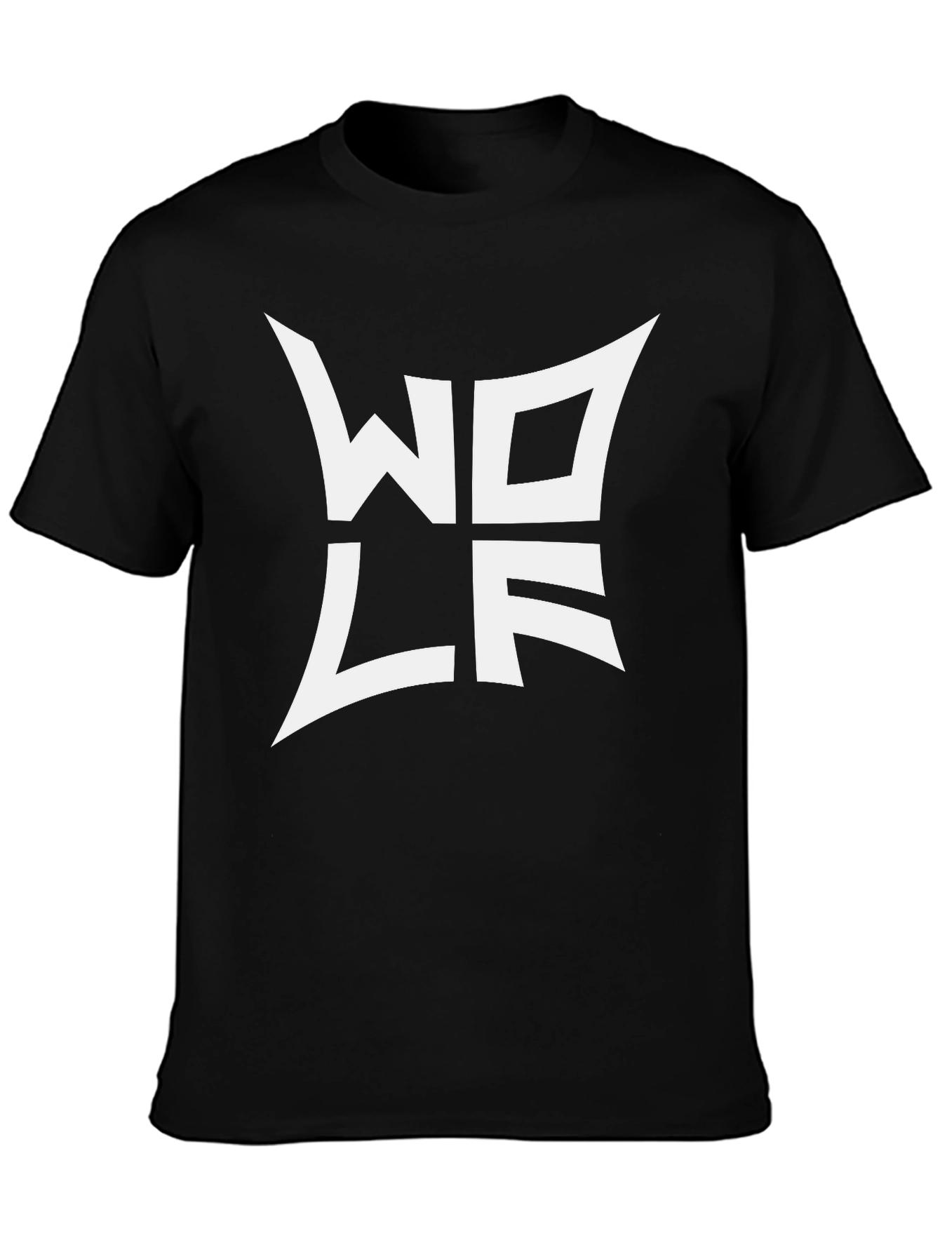 Black Wolf Logo Tee - Modern Graphic T-Shirt