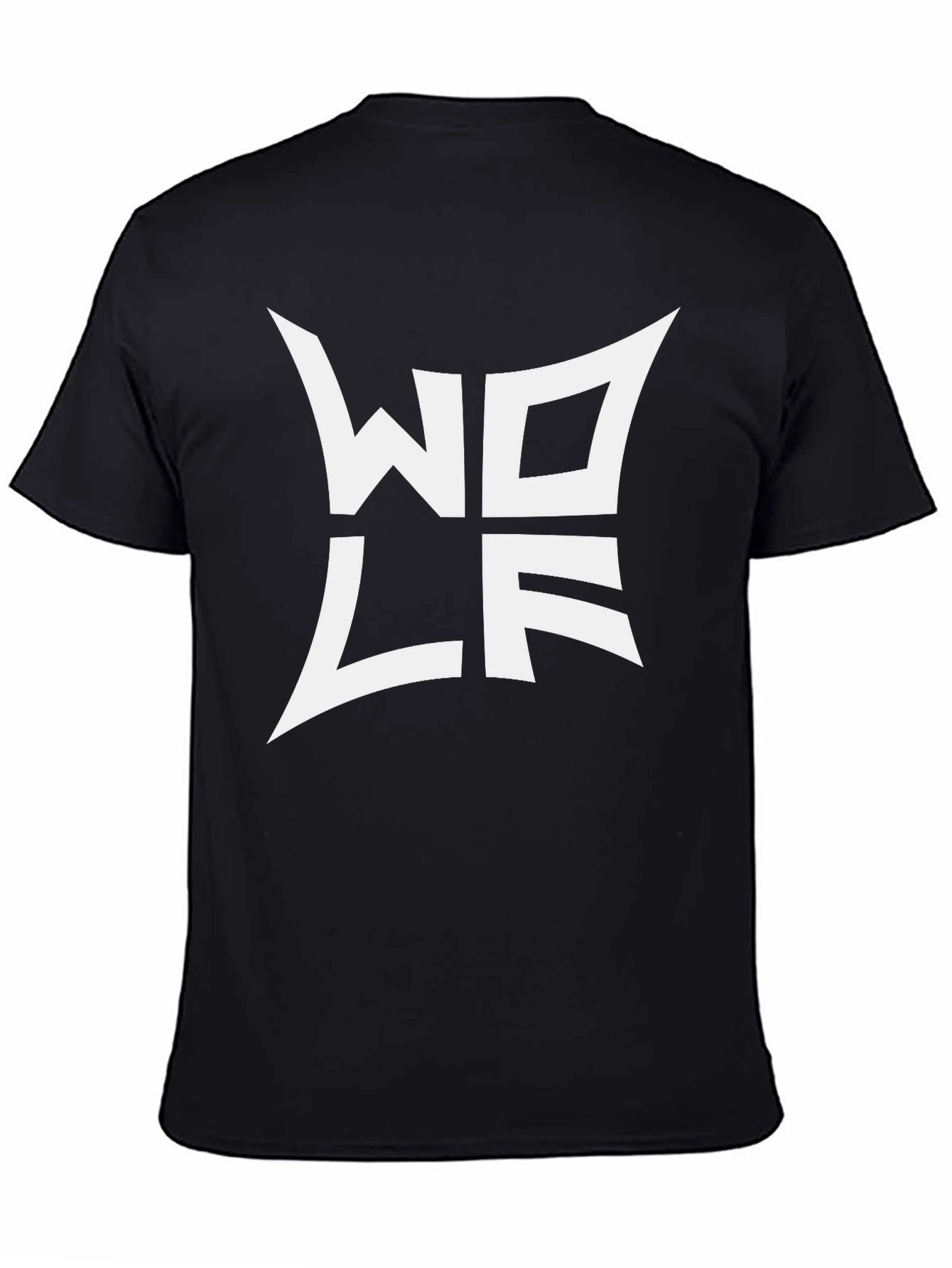 Black Wolf Logo Tee - Modern Graphic T-Shirt