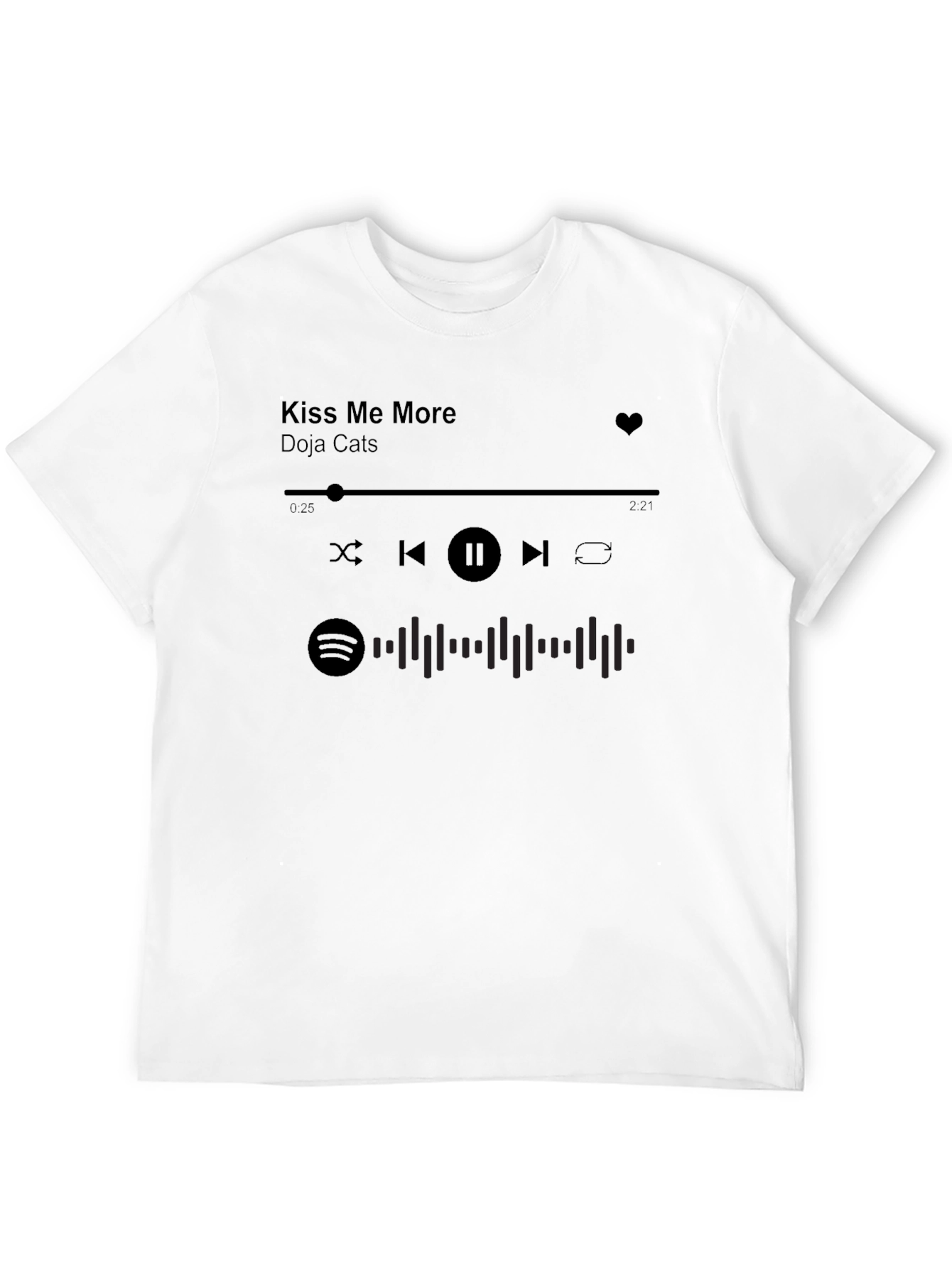 Kiss Me More Music Player Style T-Shirt
