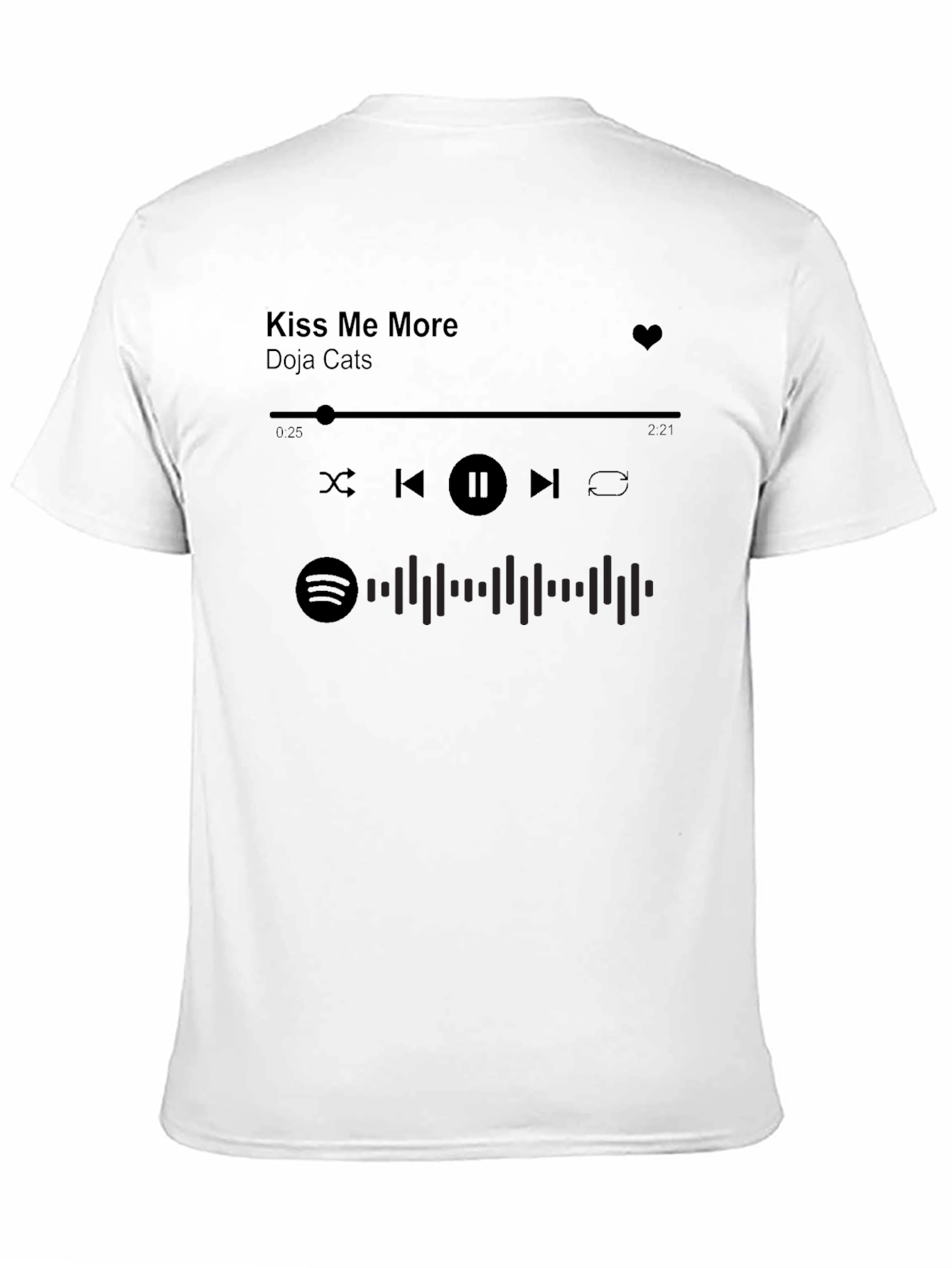 Kiss Me More Music Player Style T-Shirt