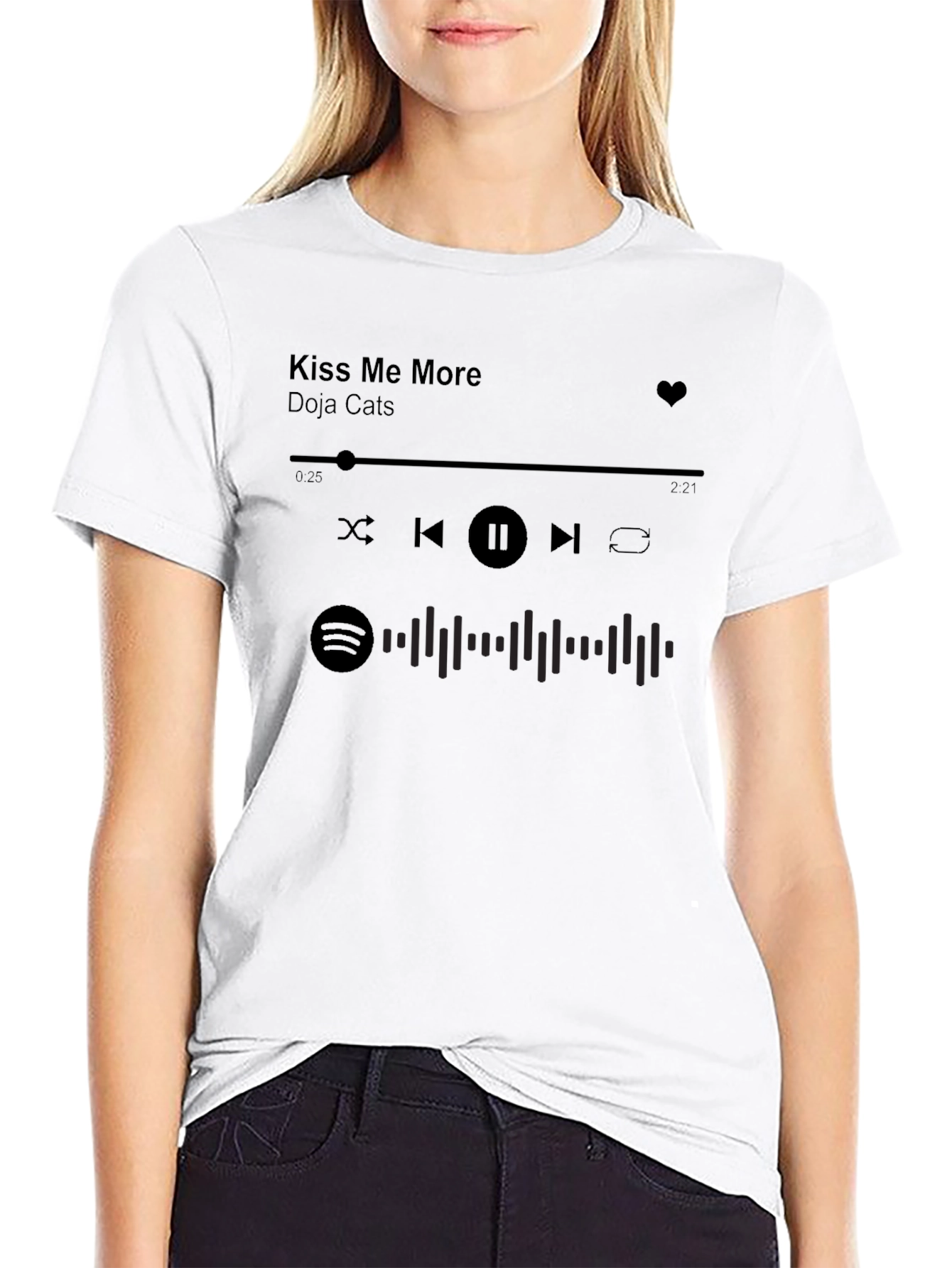 Kiss Me More Music Player Style T-Shirt