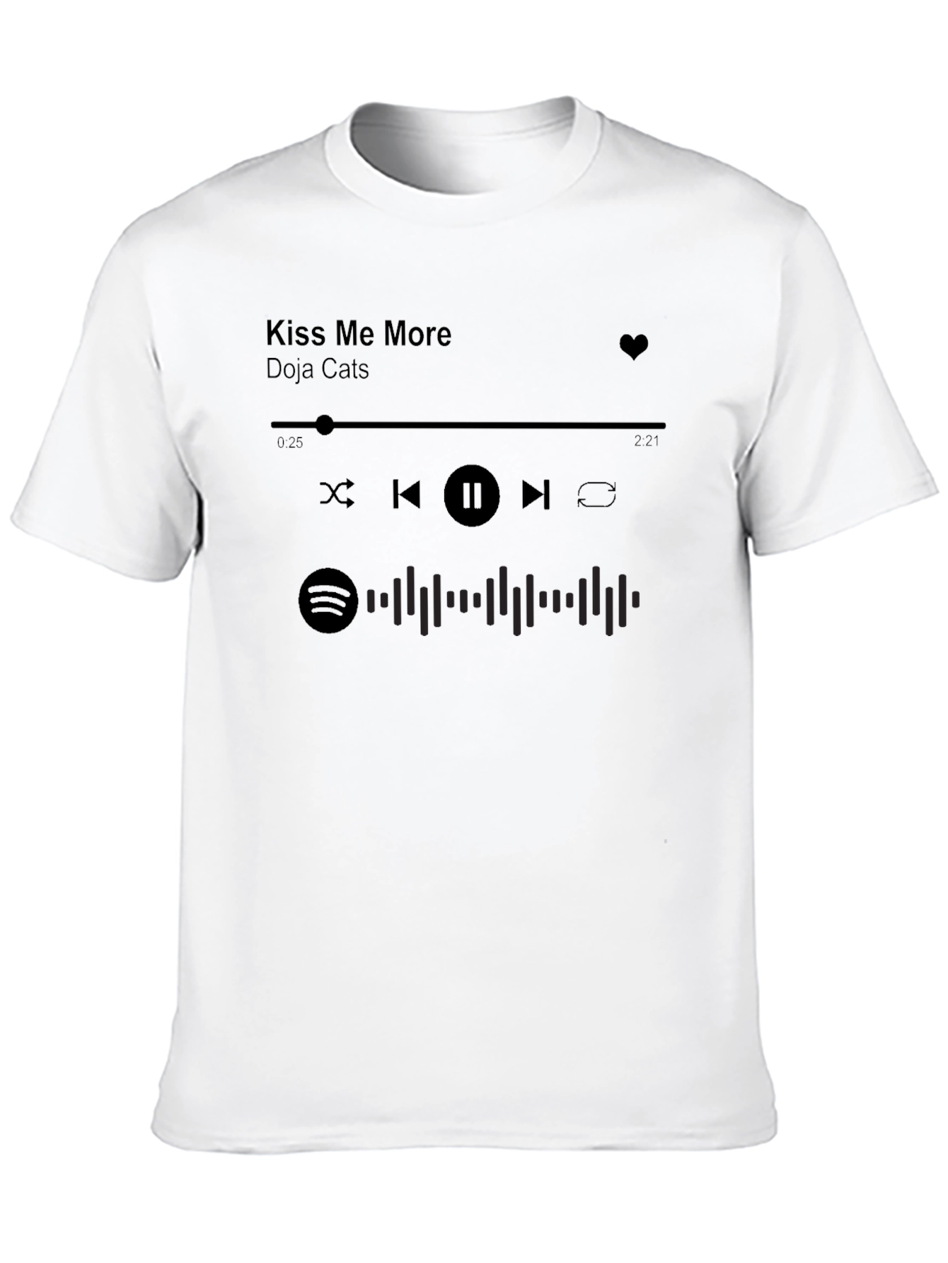 Kiss Me More Music Player Style T-Shirt