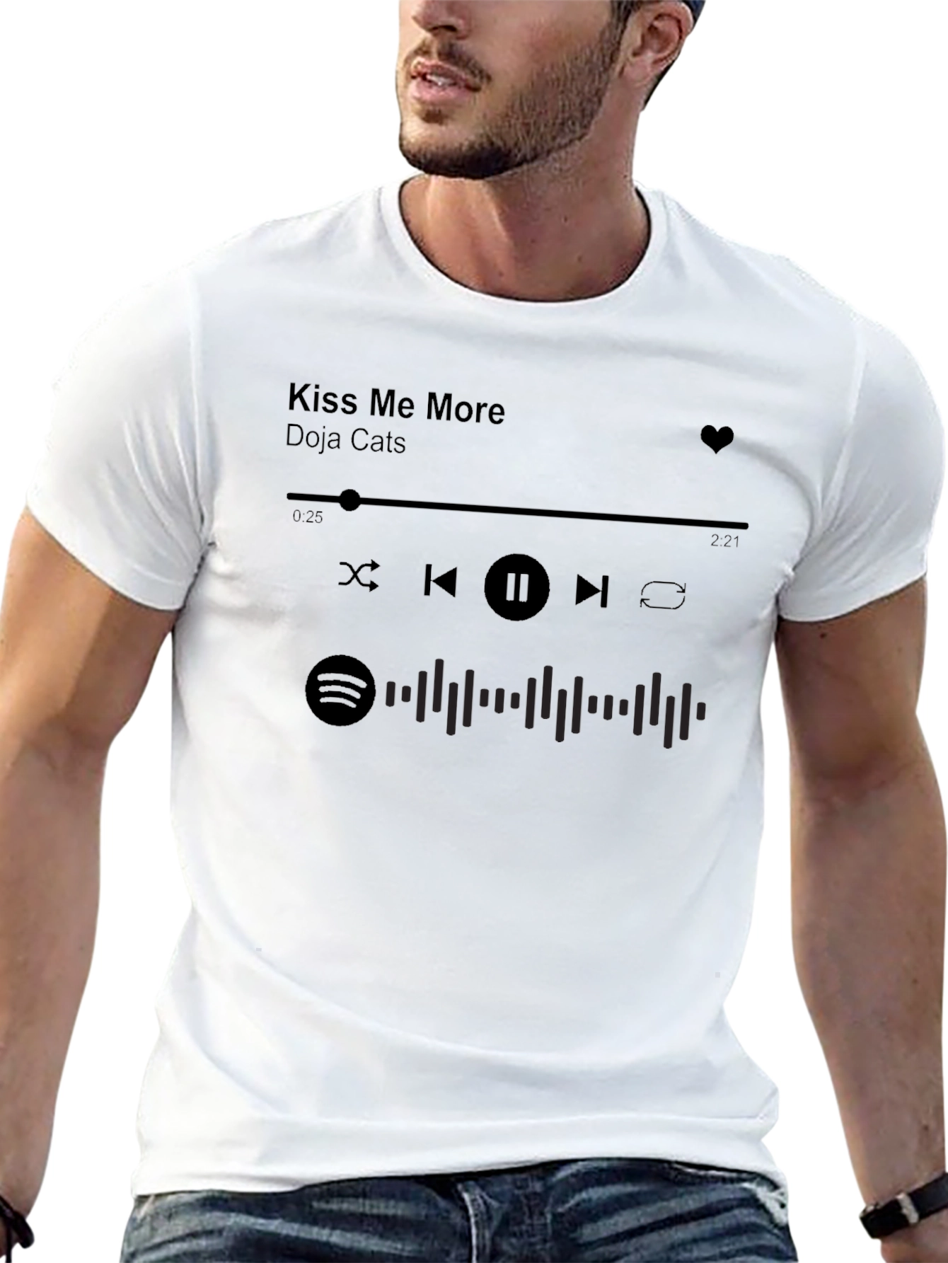 Kiss Me More Music Player Style T-Shirt