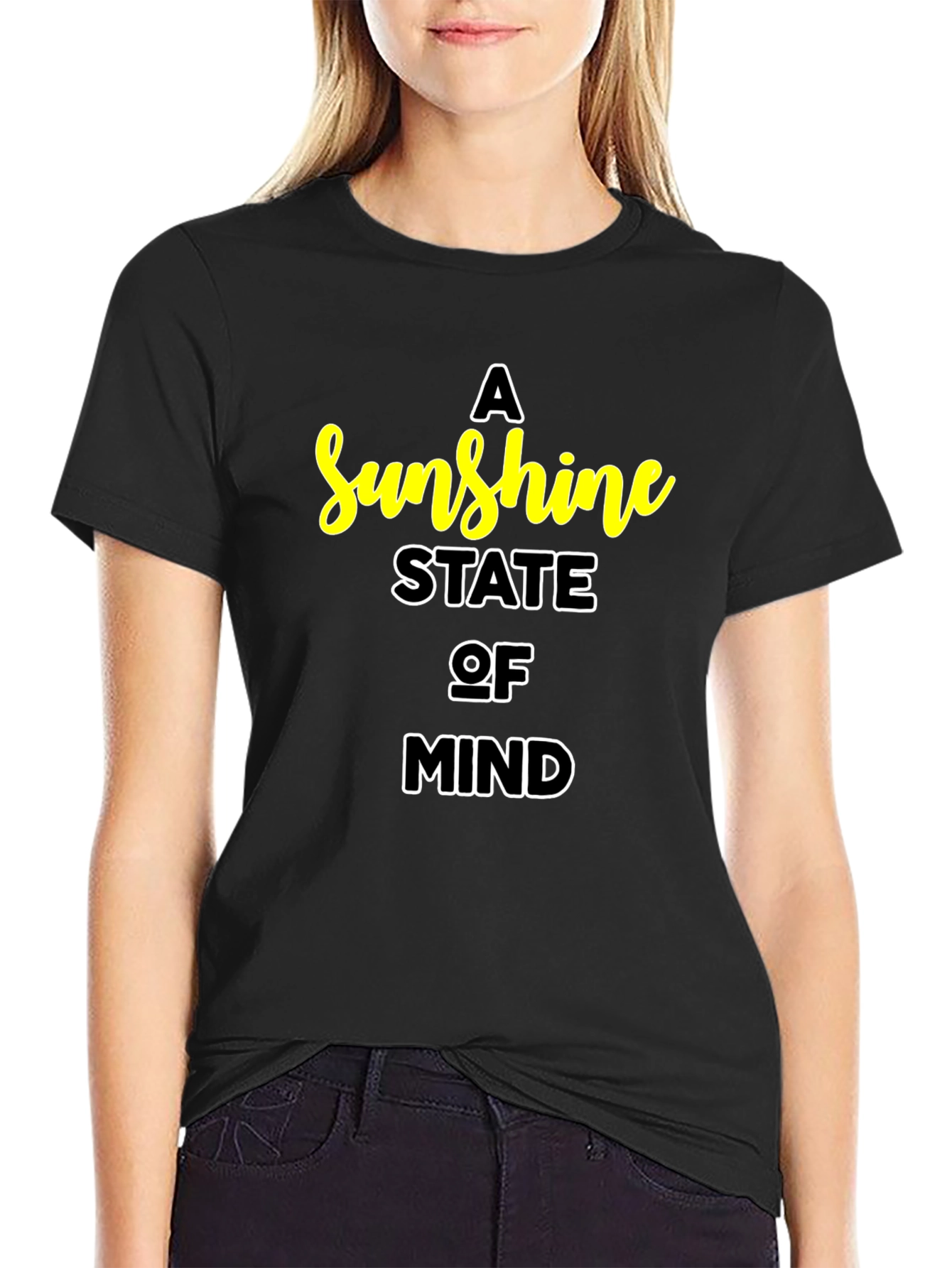 A Sunshine State of Mind Black T-Shirt