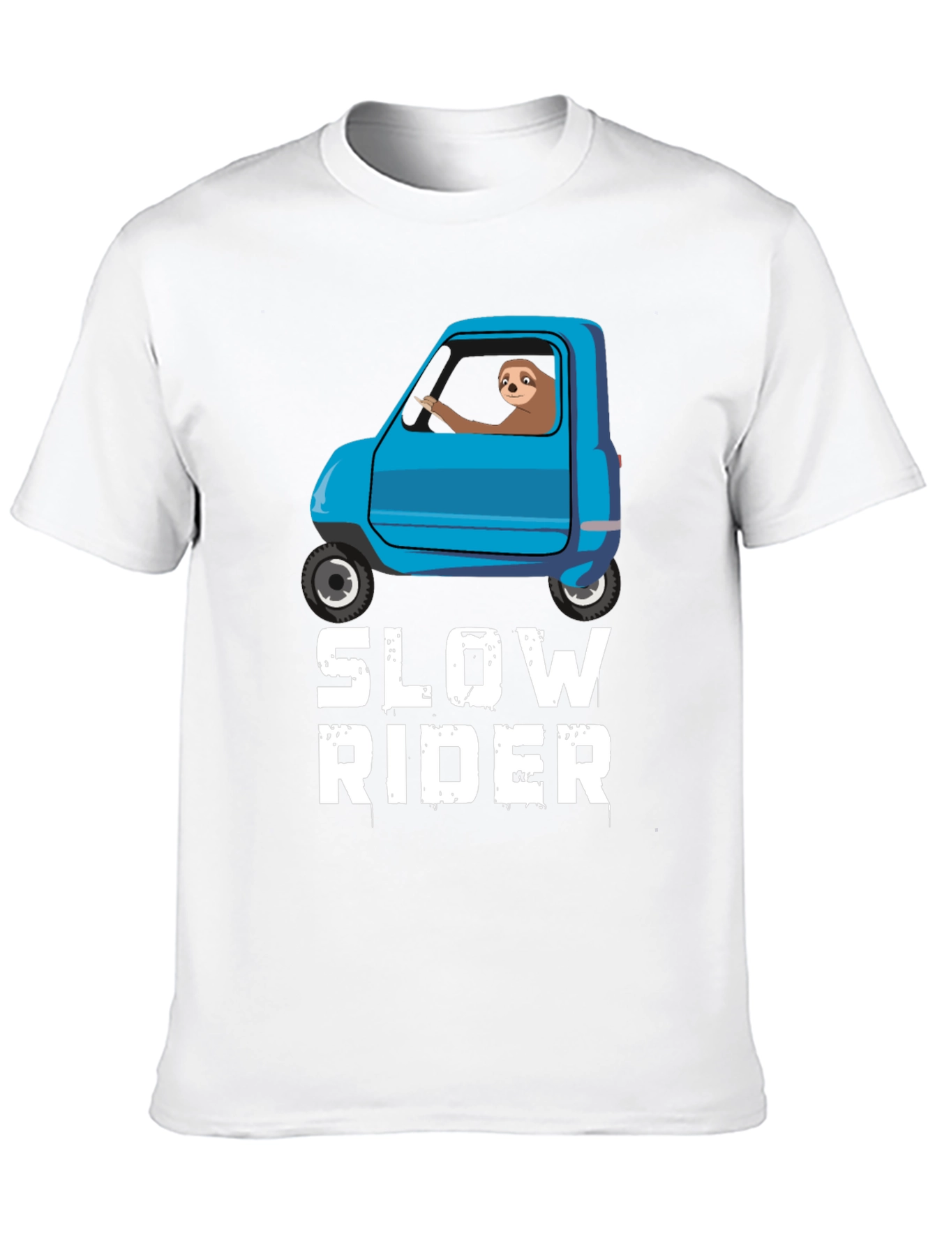 Slow Rider Sloth T-Shirt - Funny Graphic Tee