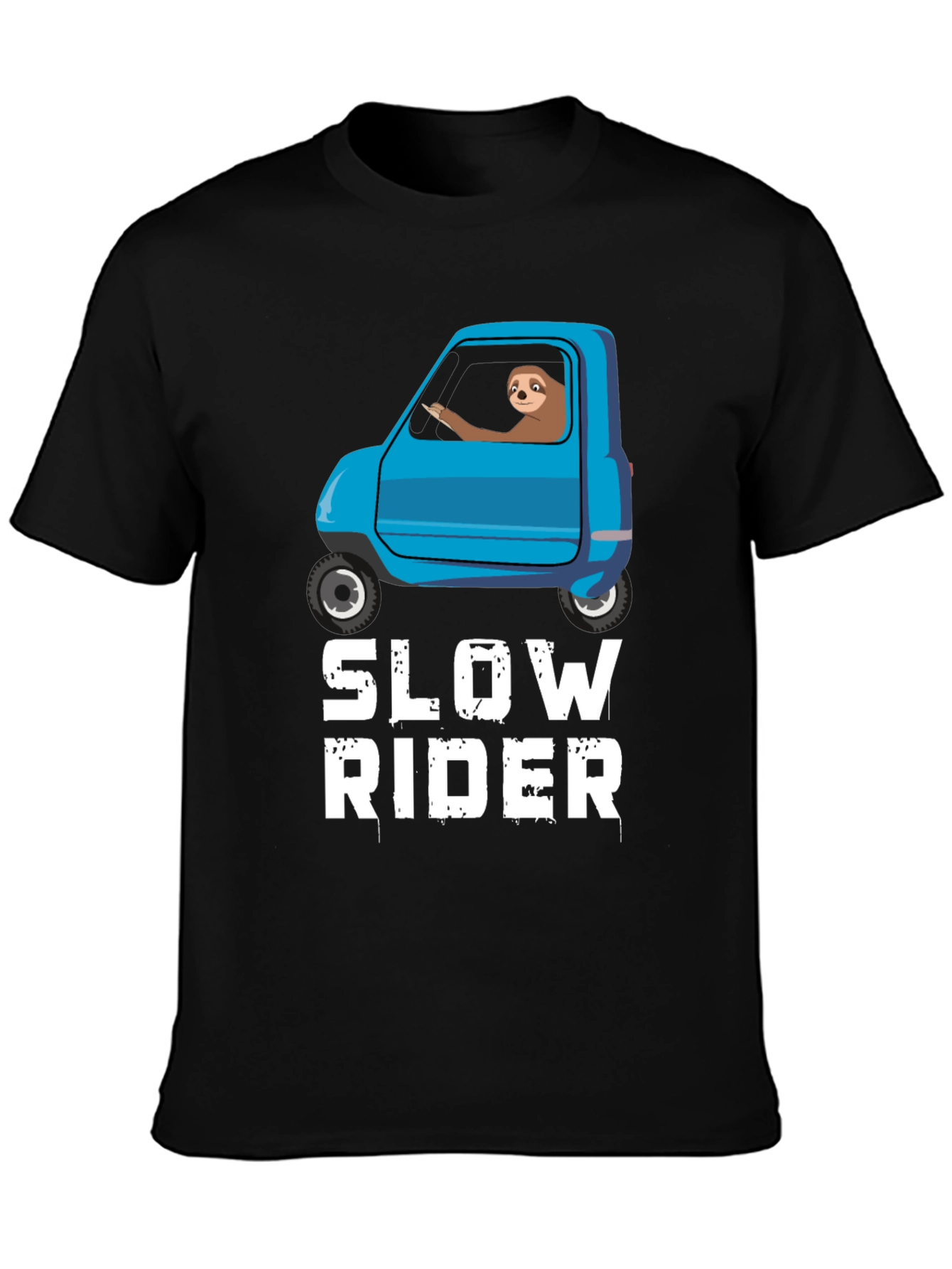 Slow Rider Sloth T-Shirt - Funny Graphic Tee
