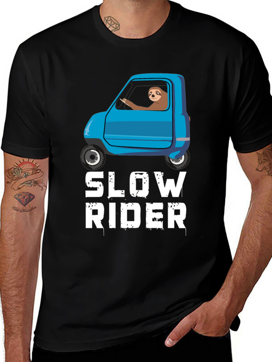 Slow Rider Sloth T-Shirt - Funny Graphic Tee