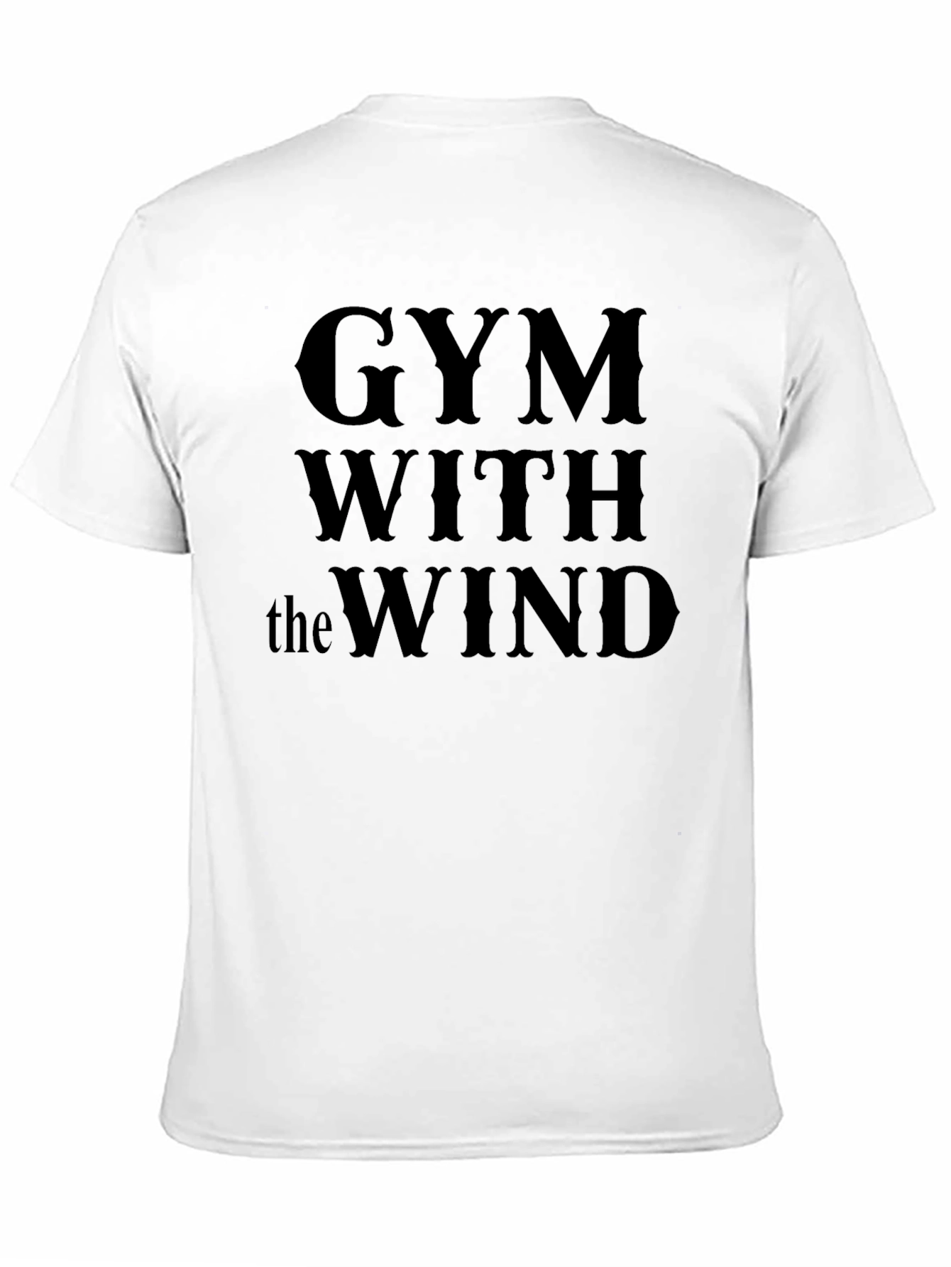 Gym With the Wind Black Graphic T-Shirt