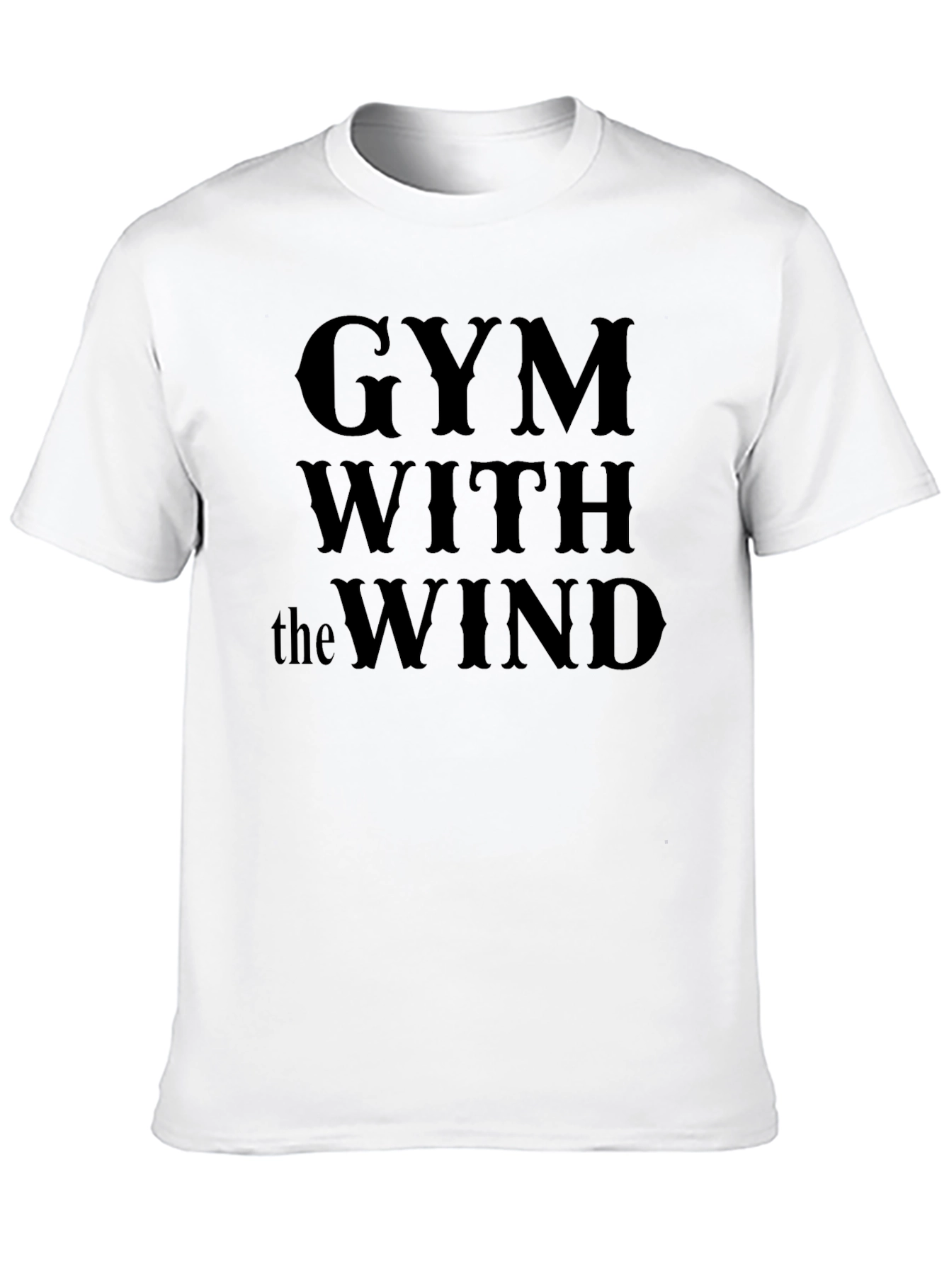 Gym With the Wind Black Graphic T-Shirt