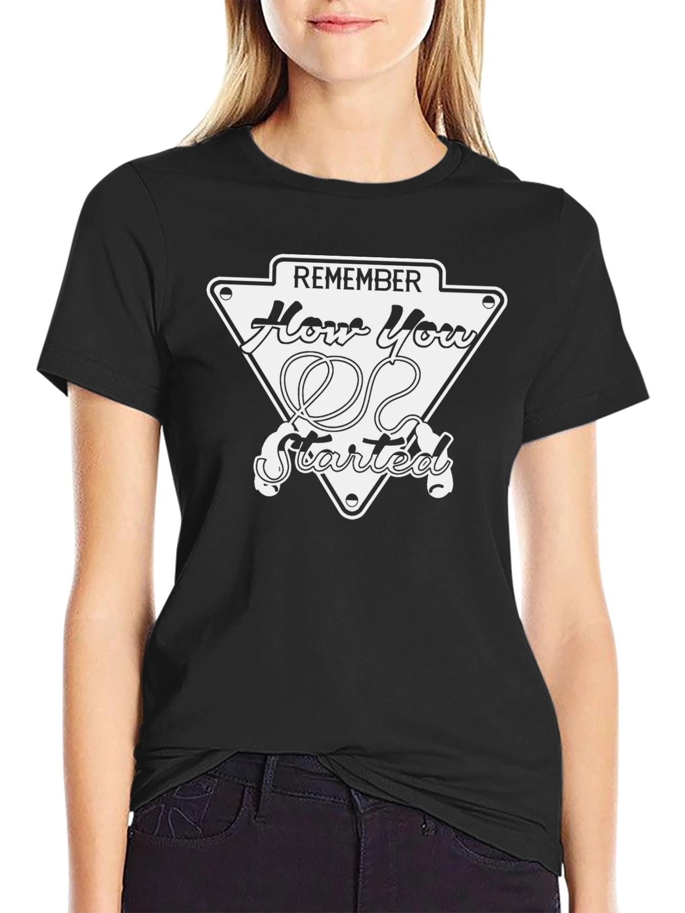 Remember How You Started Black T-Shirt