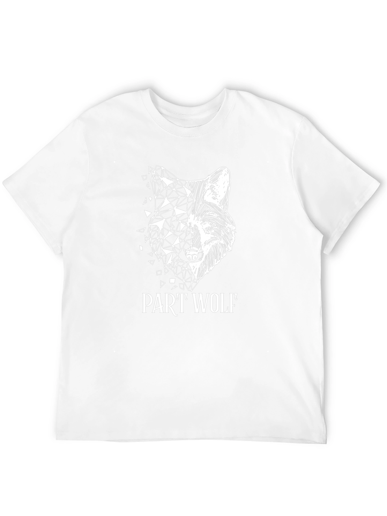 Part Wolf Graphic Tee - Black Cotton T-Shirt