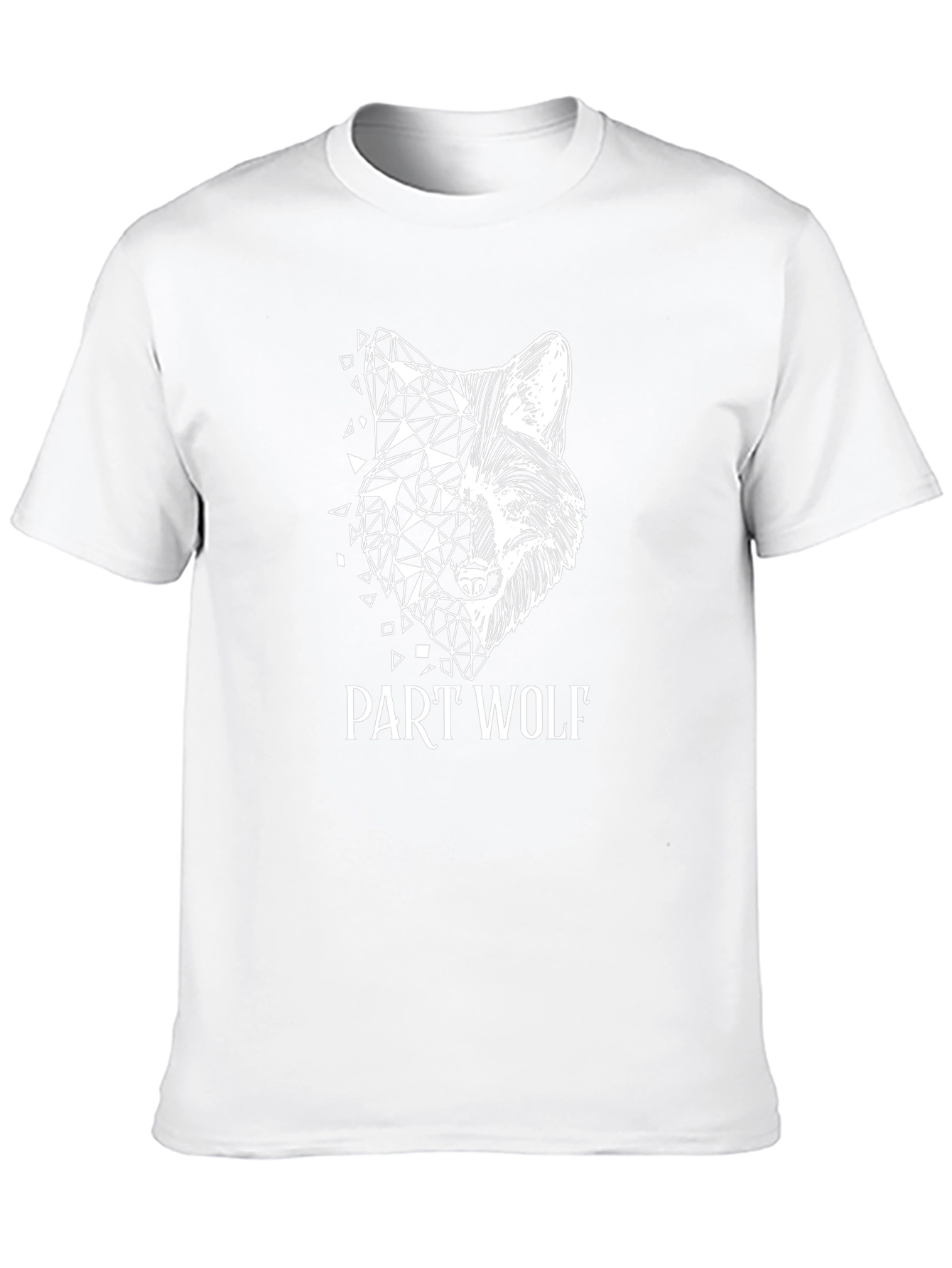 Part Wolf Graphic Tee - Black Cotton T-Shirt