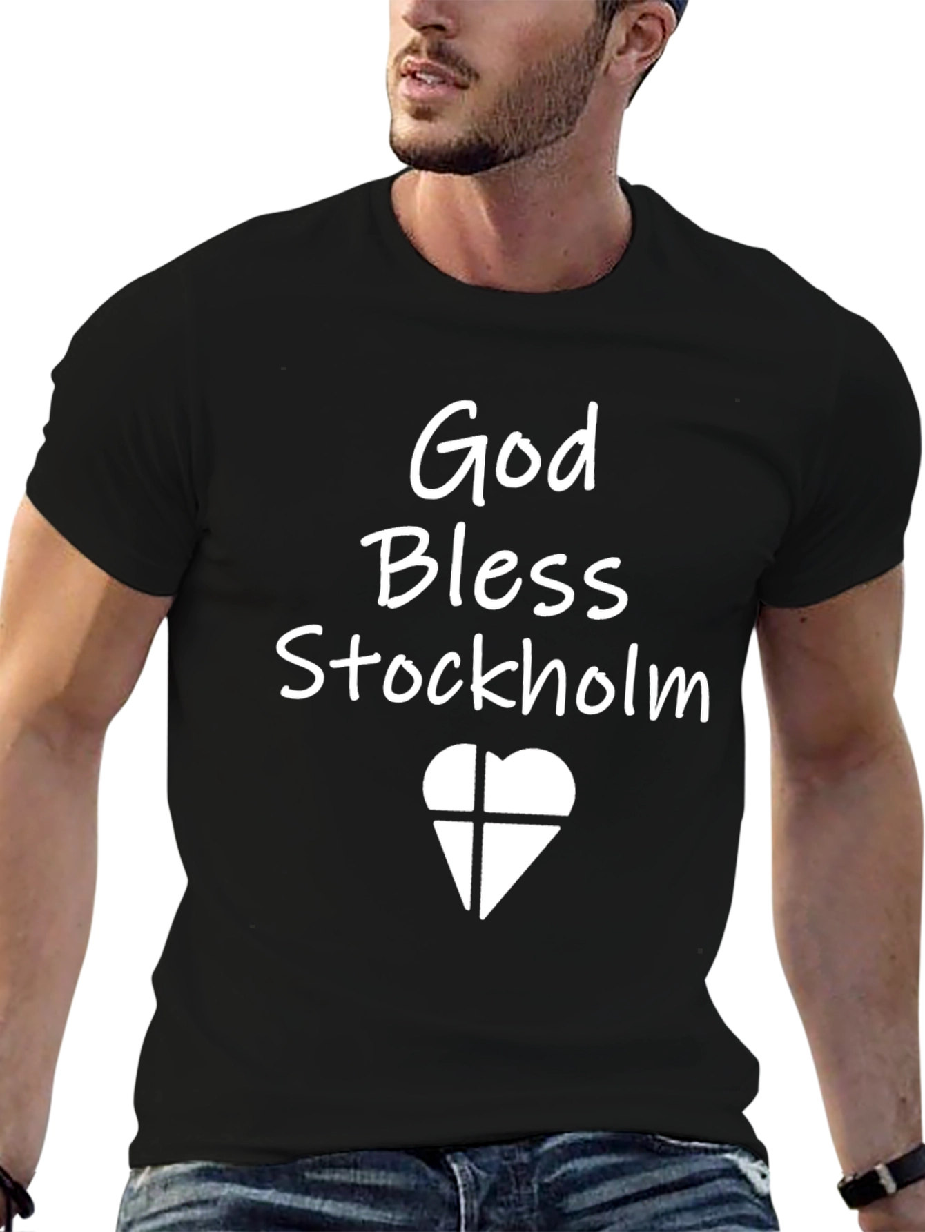 God Bless Stockholm Black T-Shirt