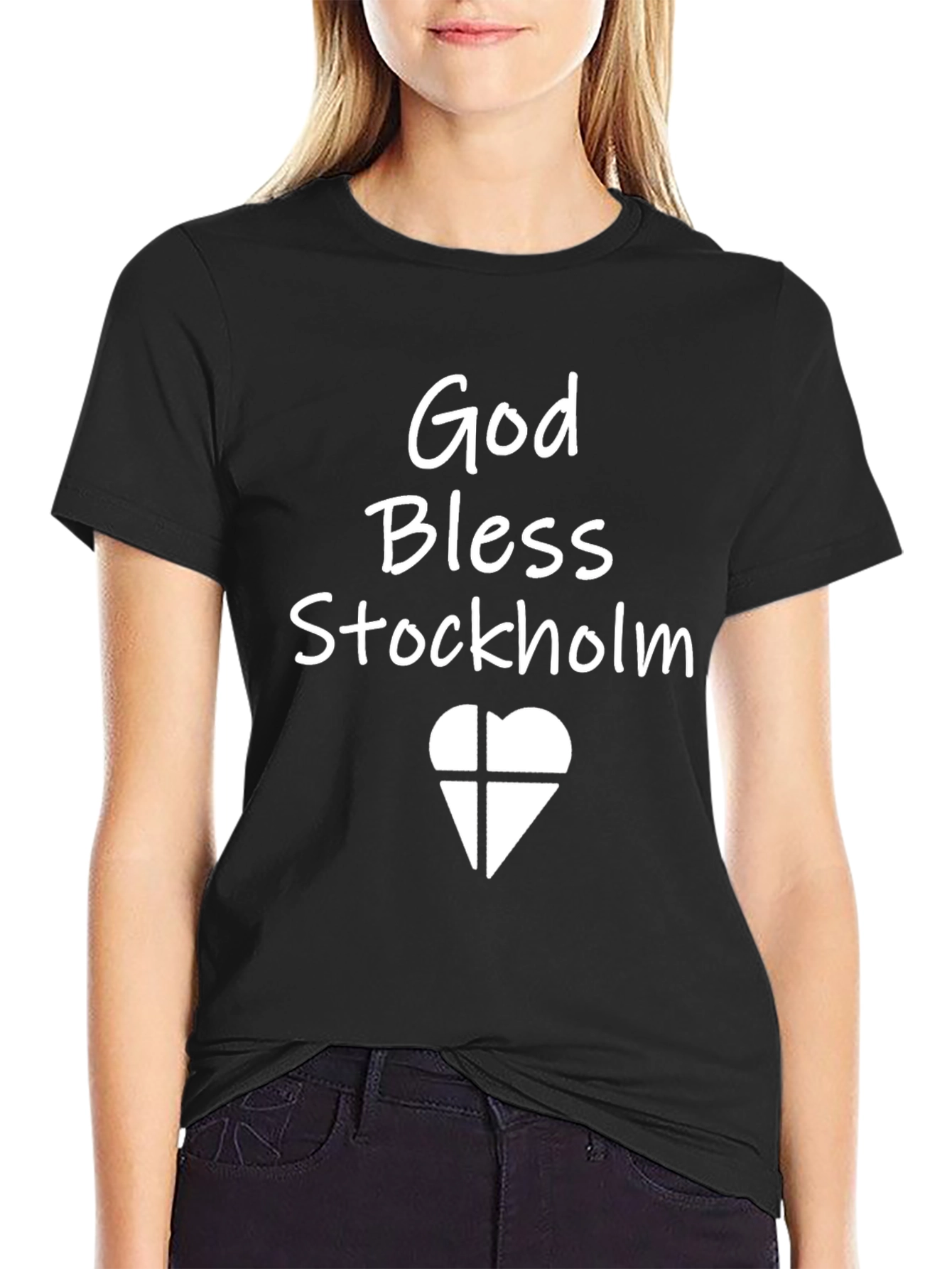 God Bless Stockholm Black T-Shirt