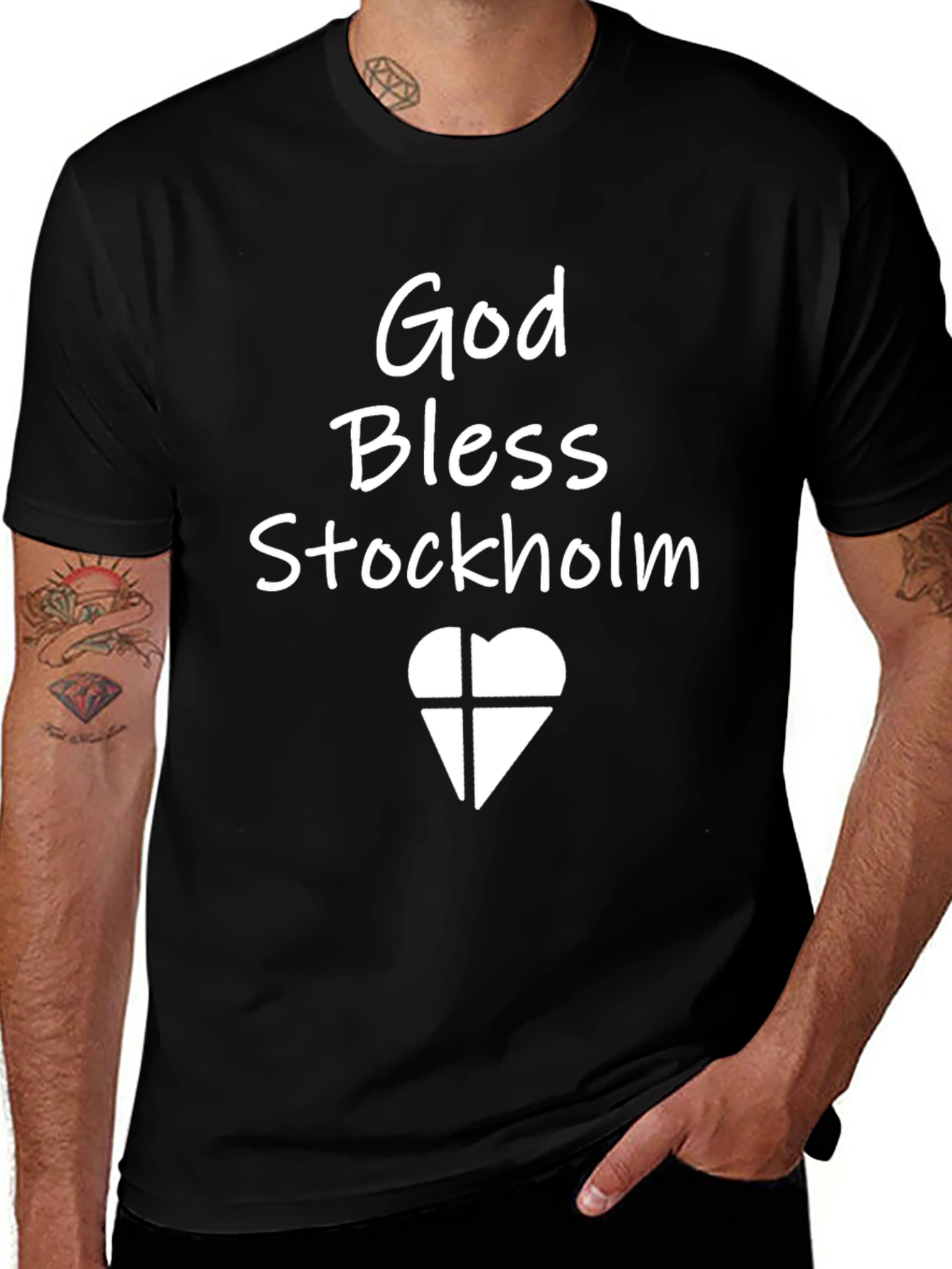 God Bless Stockholm Black T-Shirt