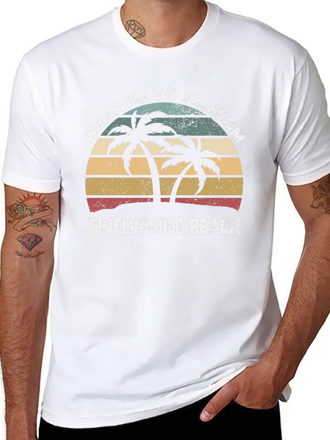 Welcome to Freedom Twelvemile Beach Graphic T-Shirt