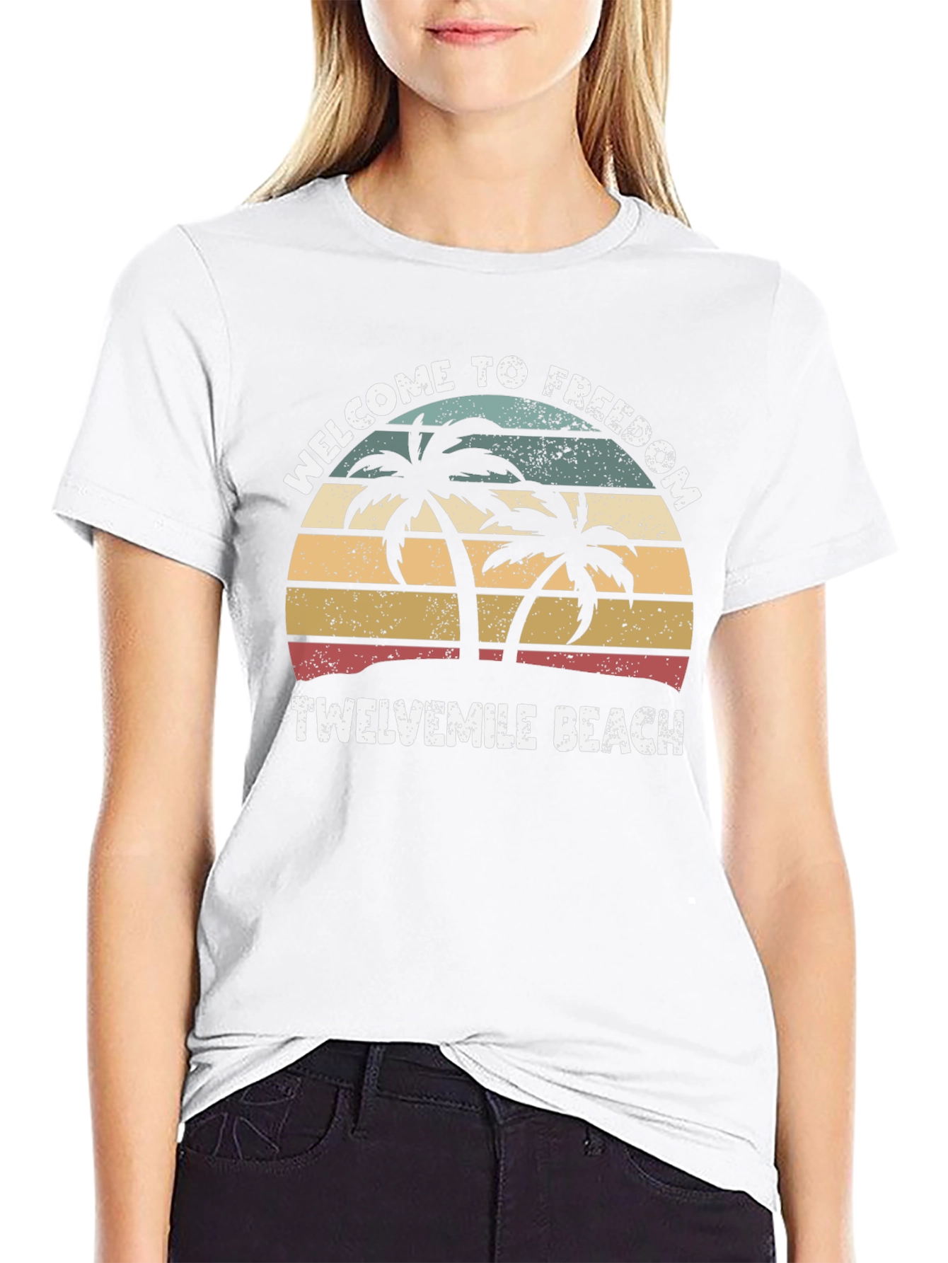 Welcome to Freedom Twelvemile Beach Graphic T-Shirt
