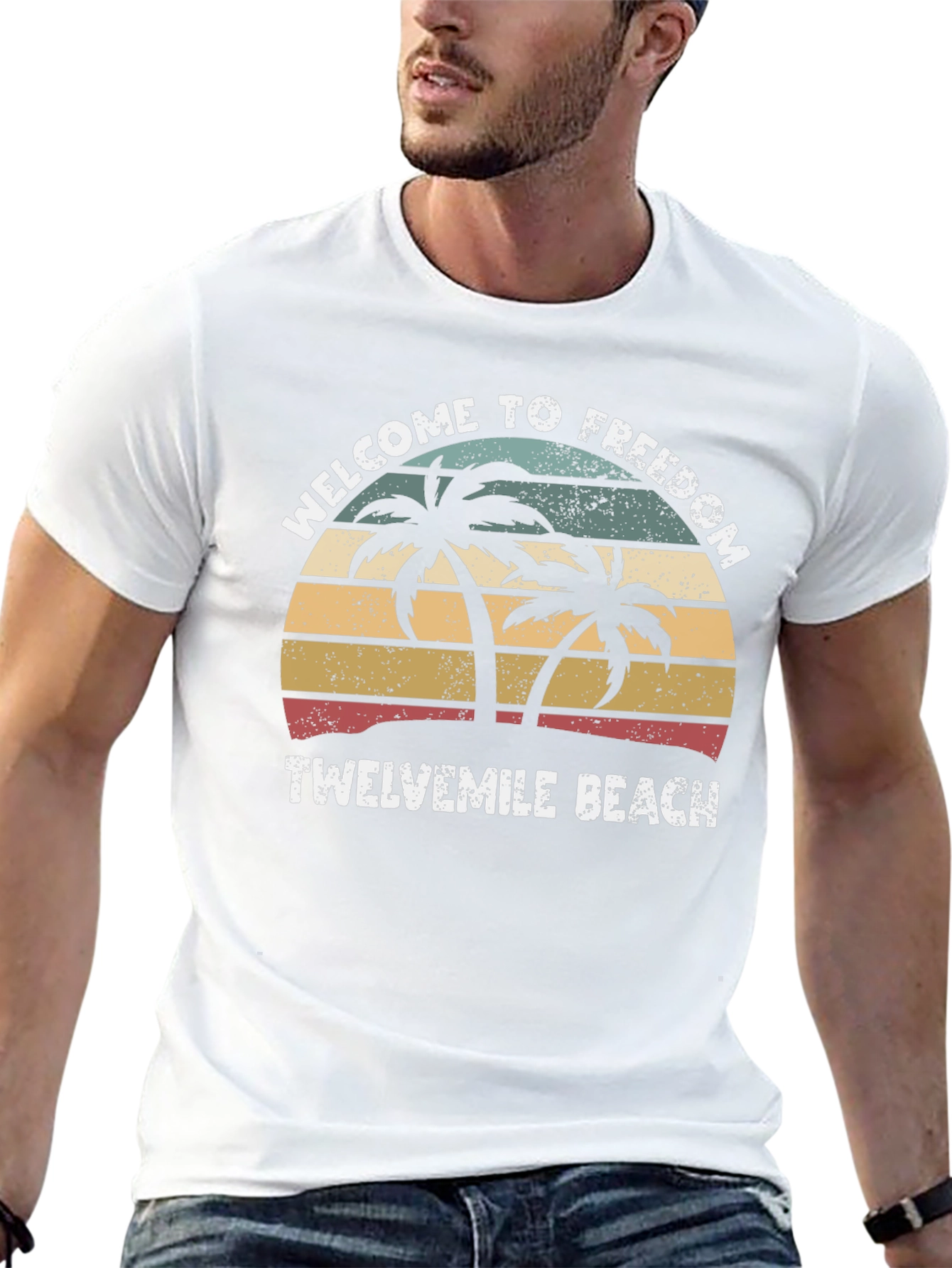 Welcome to Freedom Twelvemile Beach Graphic T-Shirt